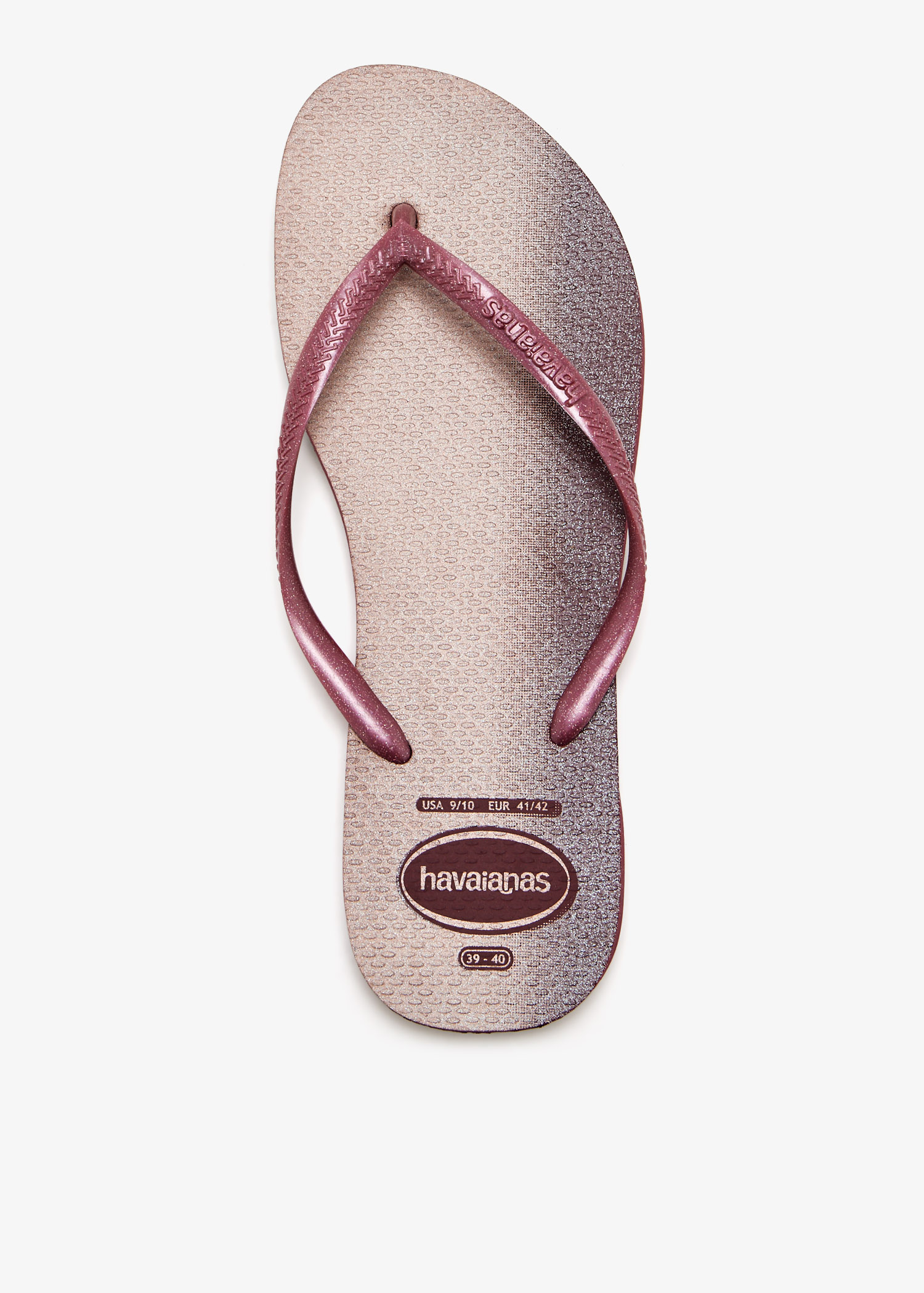 

Slim gloss flip flops, Pink