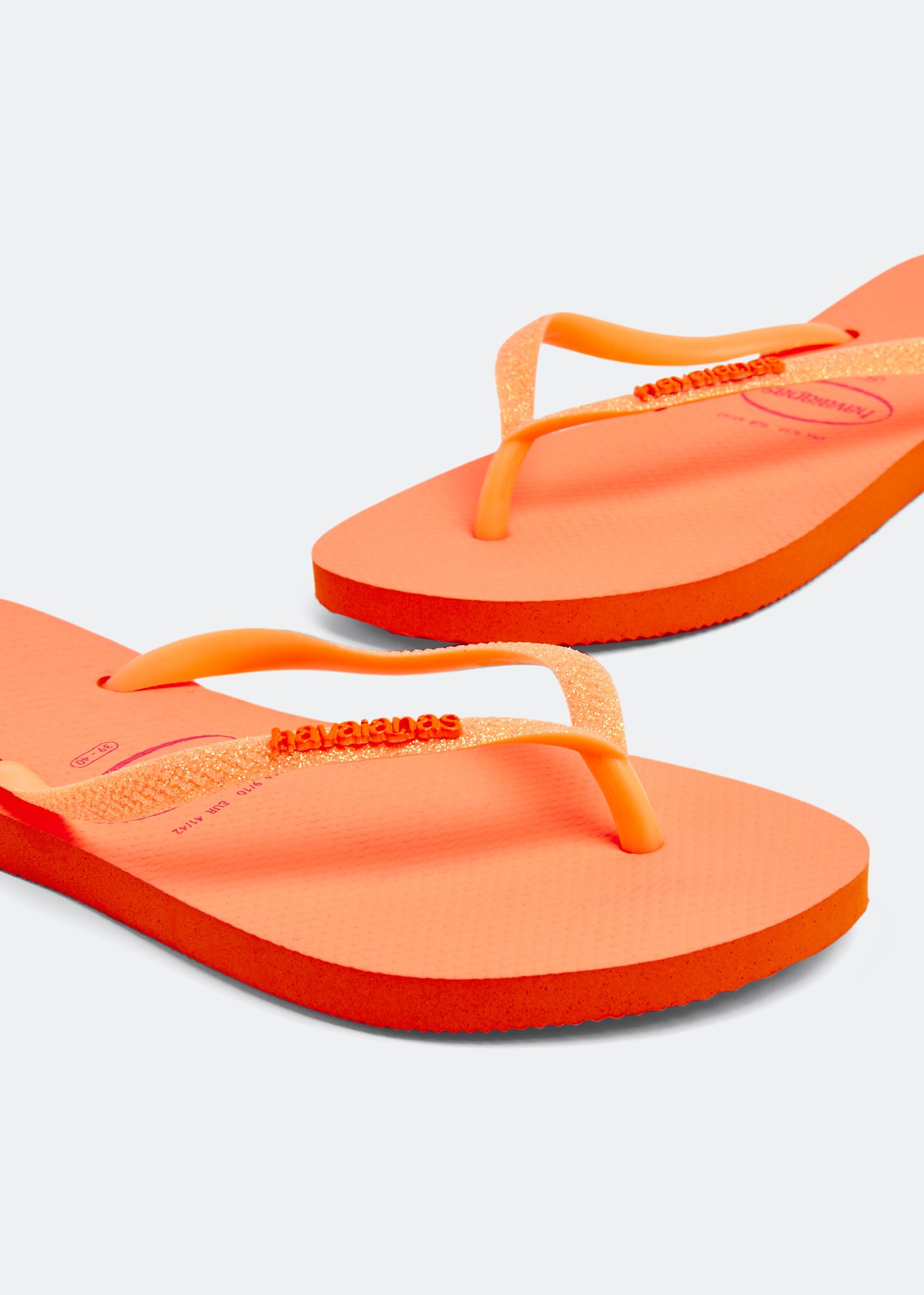 Havaianas Slim glitter flip flops for Women Orange in KSA Level Shoes