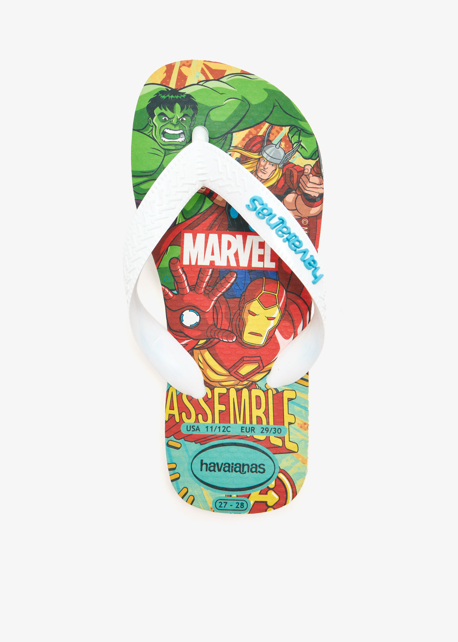 

Top Marvel II flip flops, White