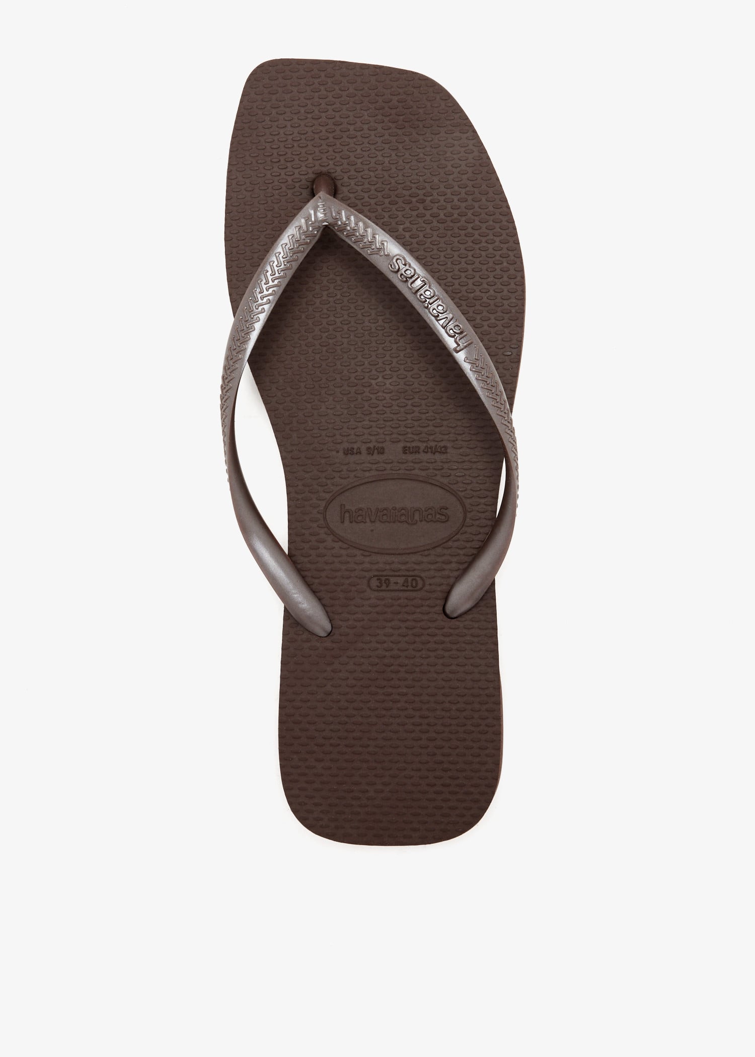 

Slim Square flip flops, Brown