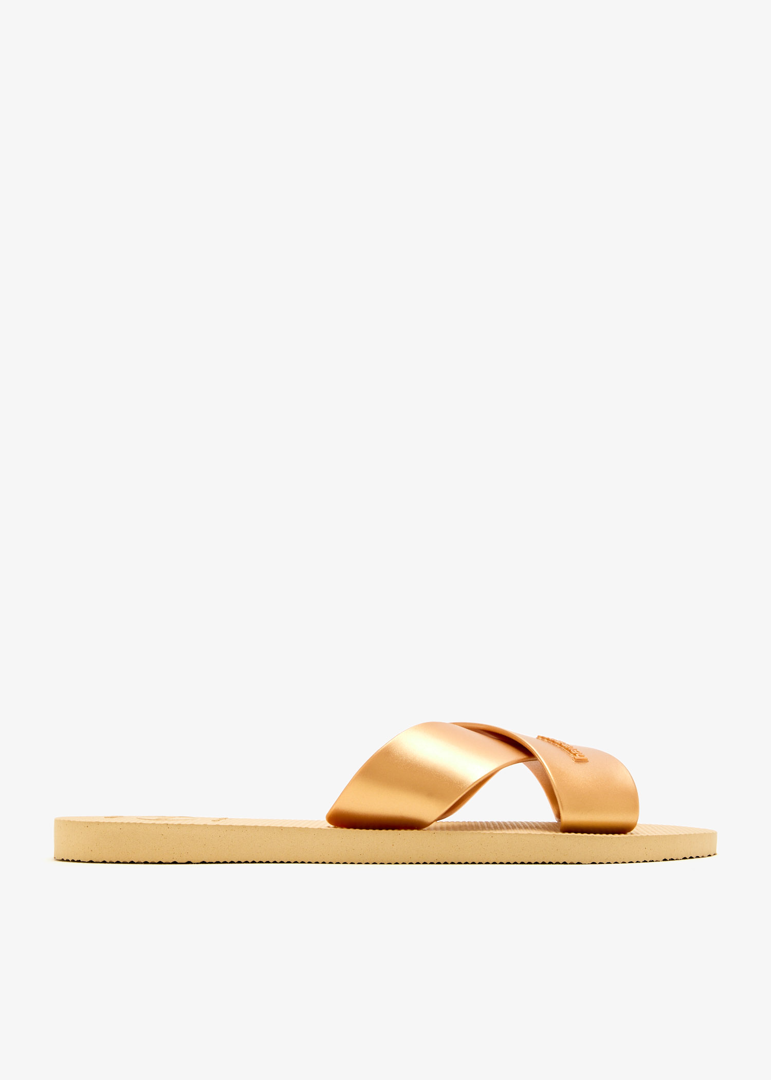 

Aqua Metallic sandals, Gold