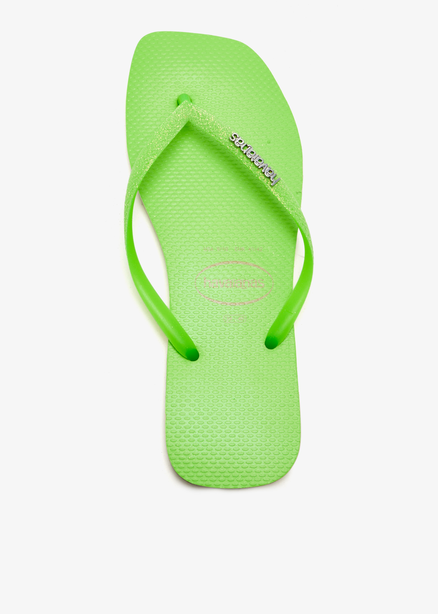 

Slim Square Glitter flip flops, Green