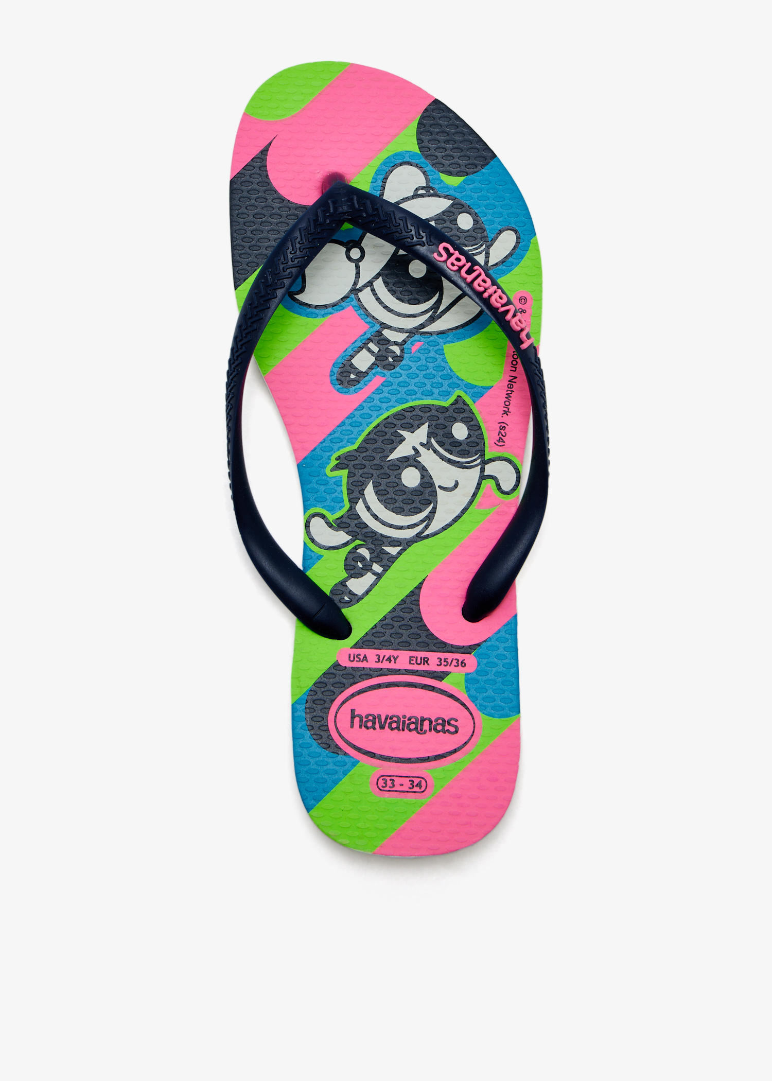 

Slim Powerpuff Girls flip flops, Navy