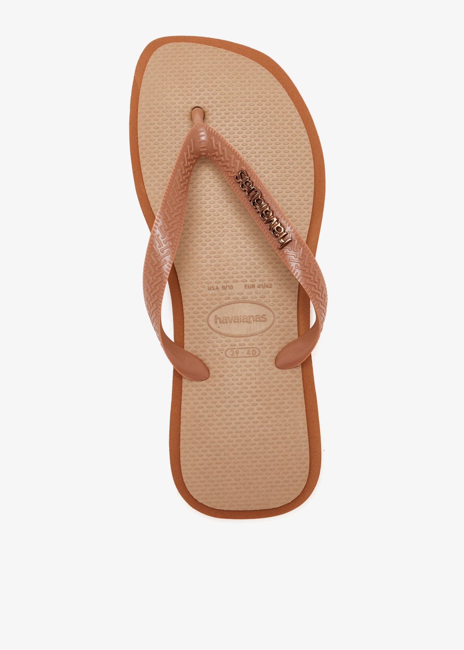 

Top Fusion square flip flops, Brown