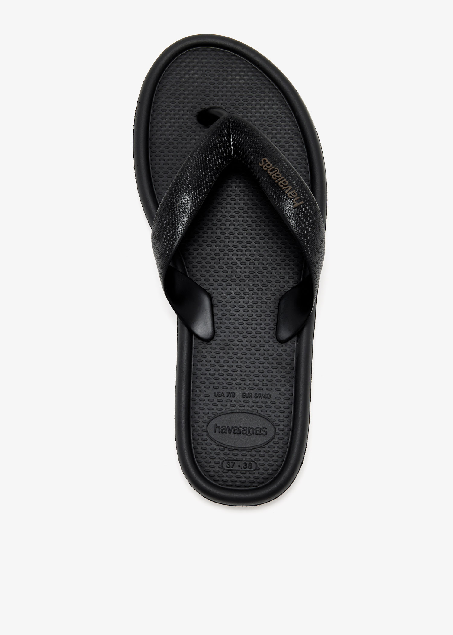

Puffed Up flip flops, Black