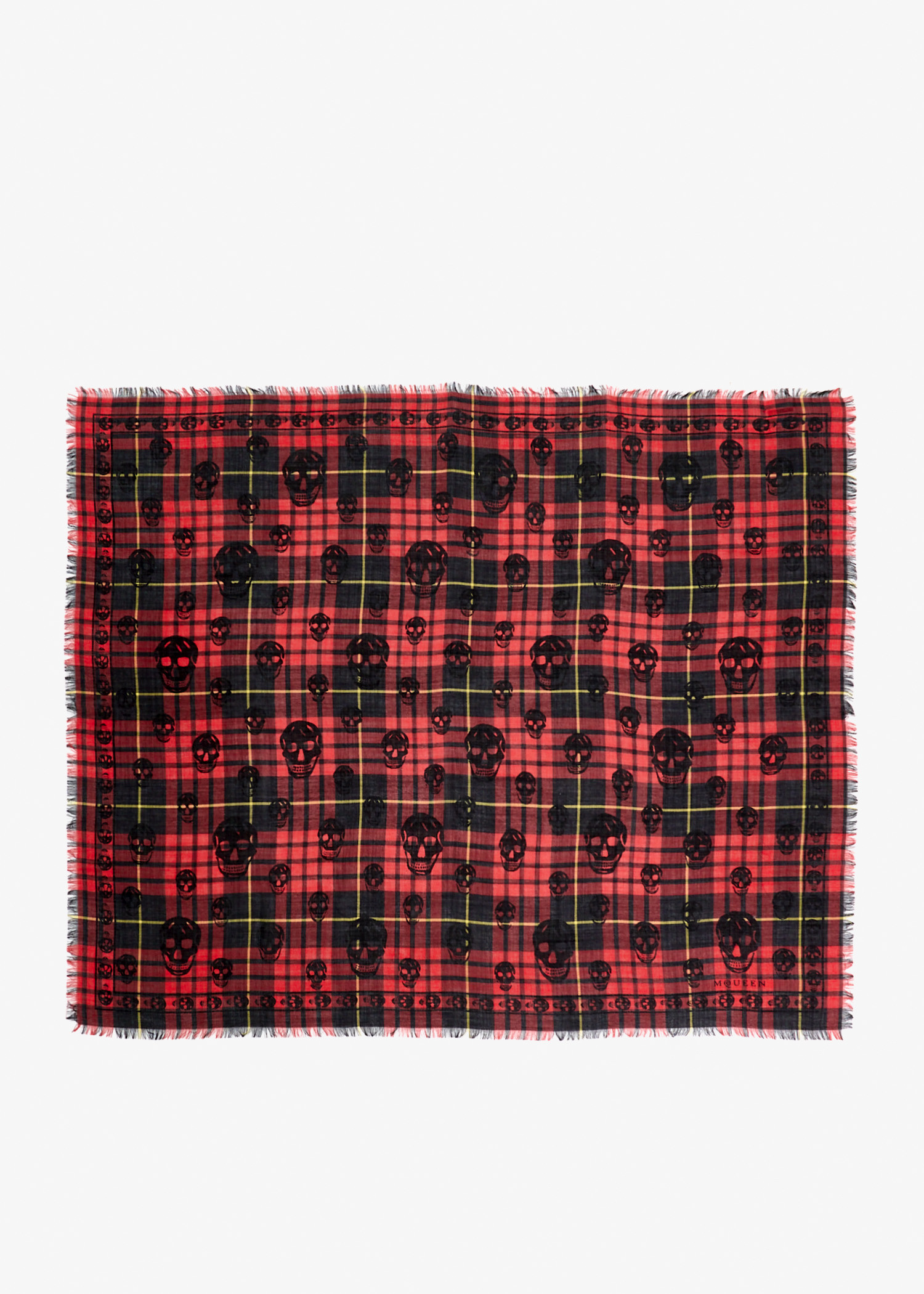 

Tartan Skull scarf, Red