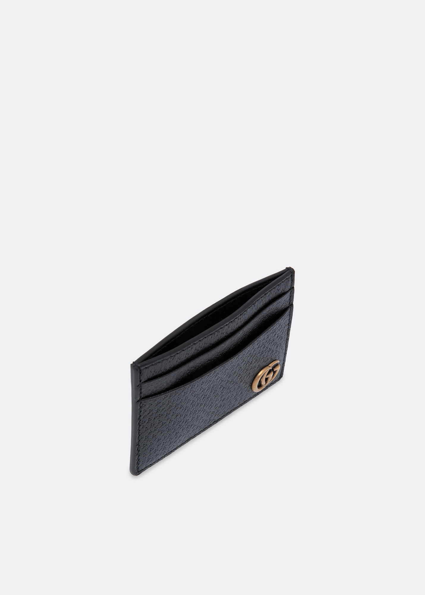 Jumbo GG money clip in black leather