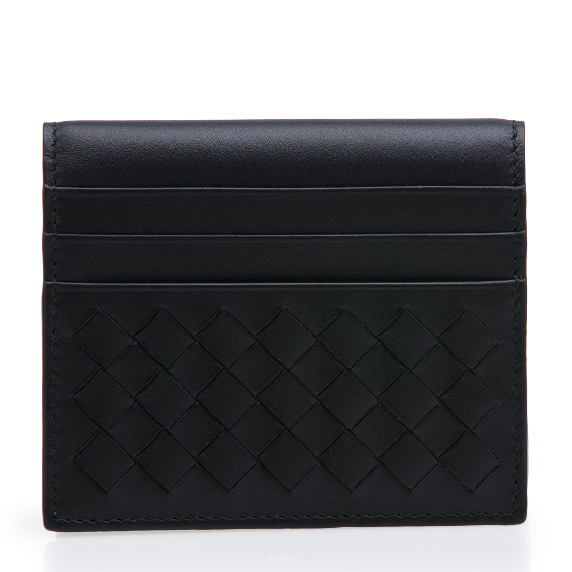 

Intrecciato bi-fold card wallet, Black