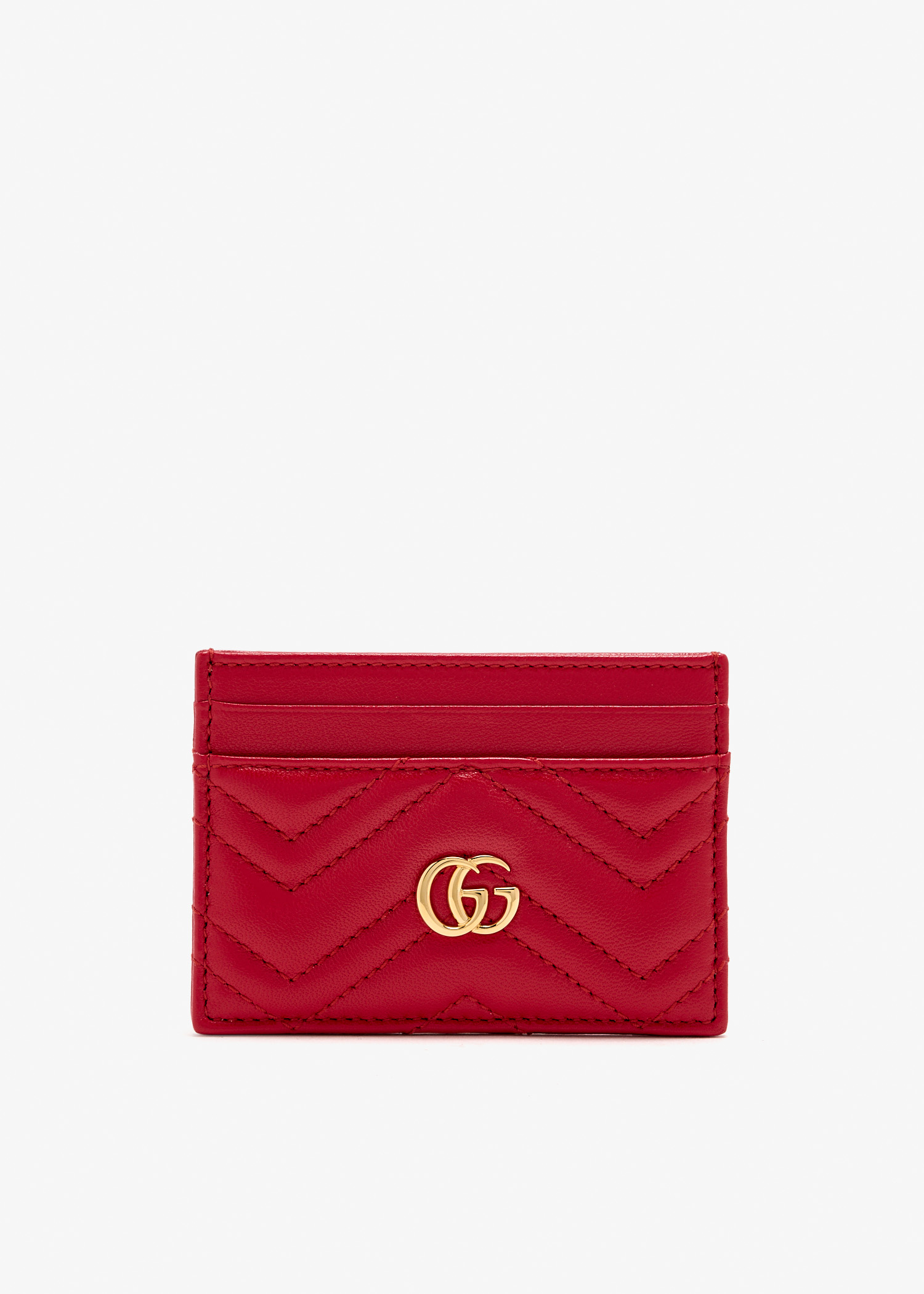 

GG Marmont card case, Red