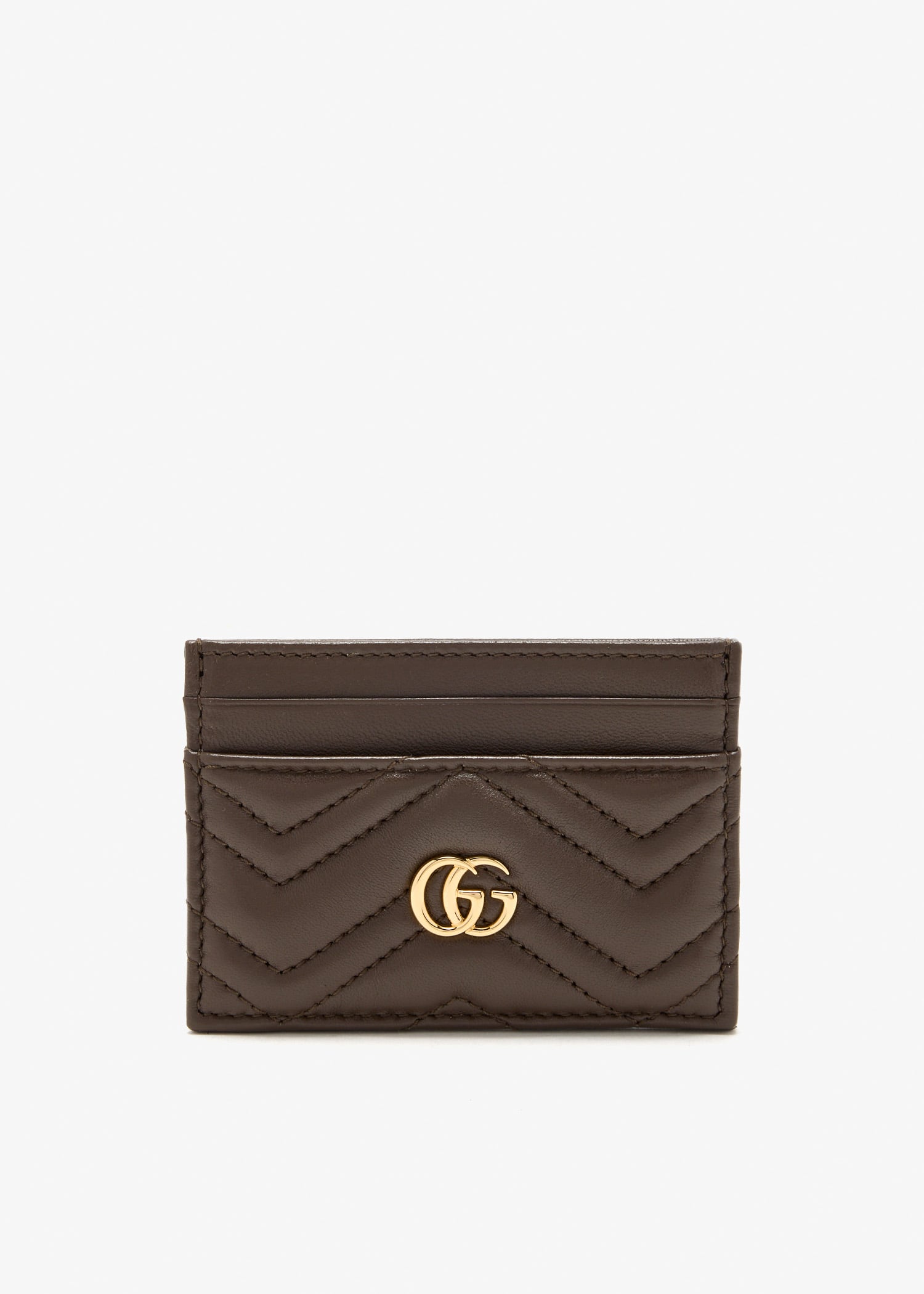 

GG Marmont card case, Taupe