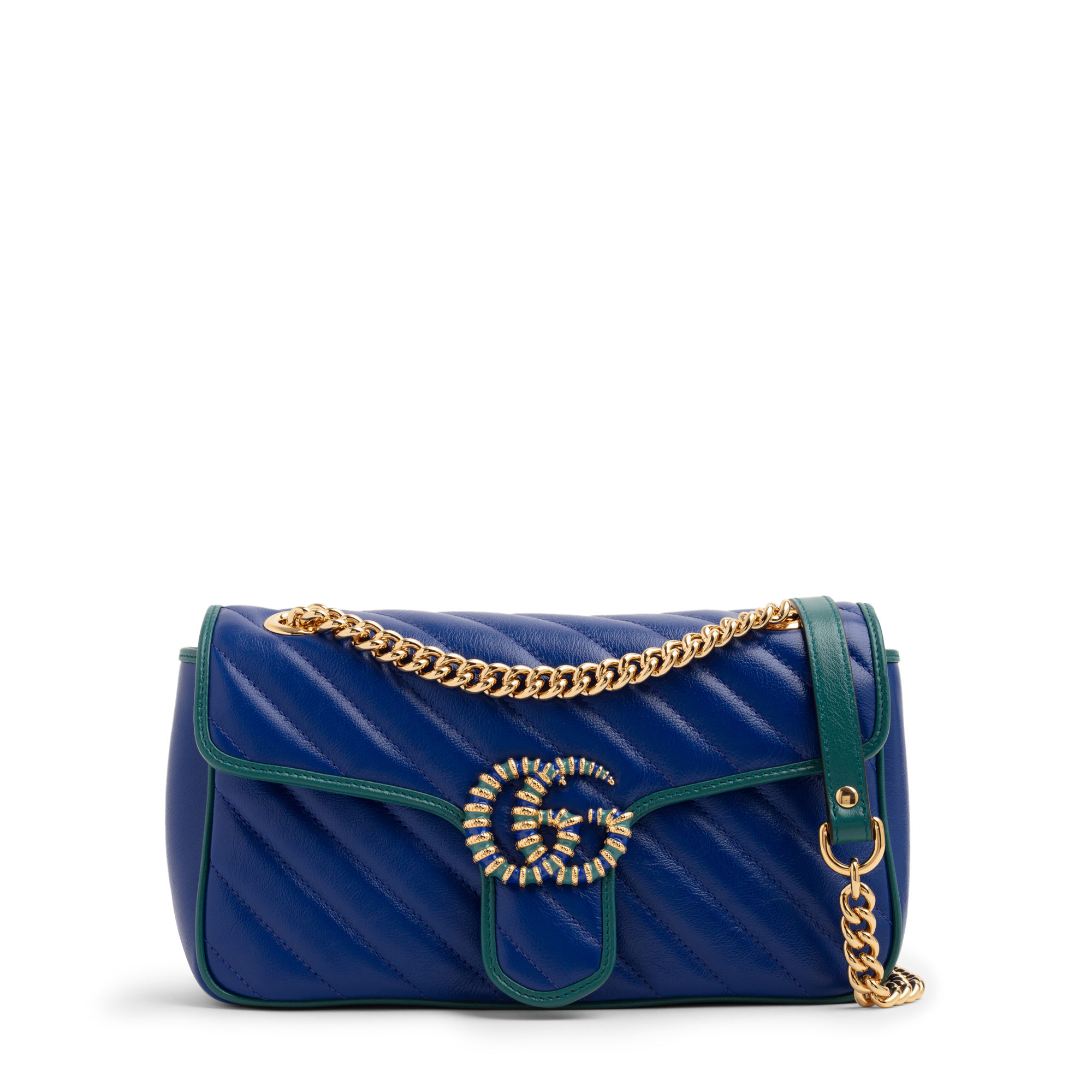 Gucci GG Marmont small shoulder bag for Women Blue in KSA Level Shoes