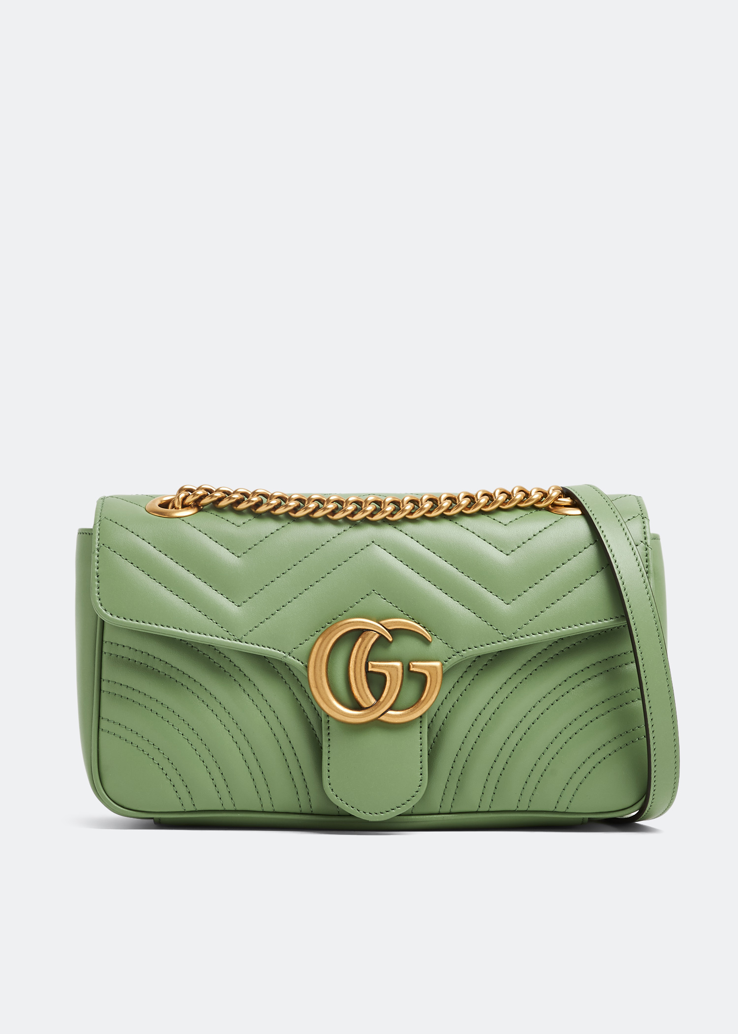 Gucci GG Marmont Matelassé shoulder bag for Women - Green in