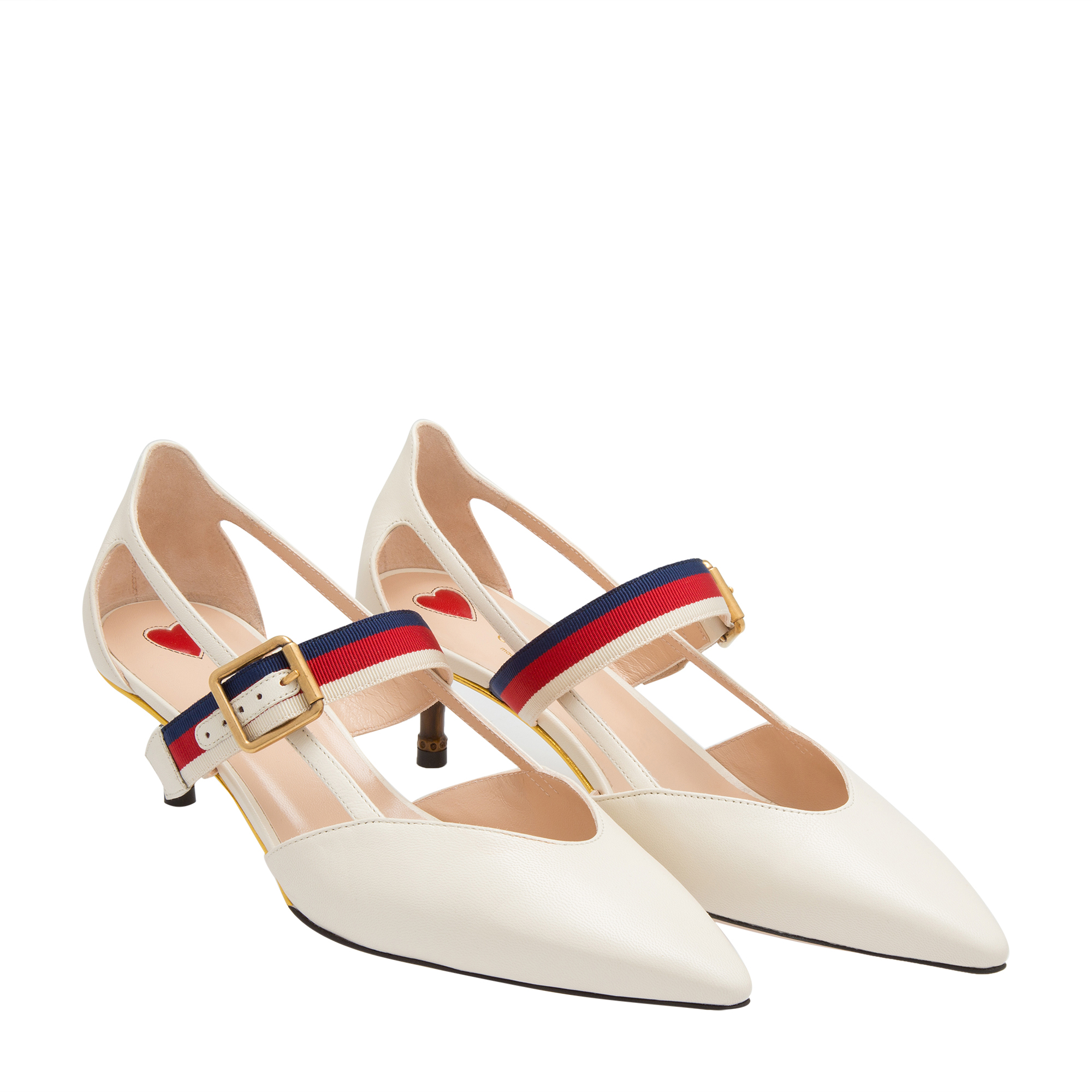 

Unia leather pumps, White