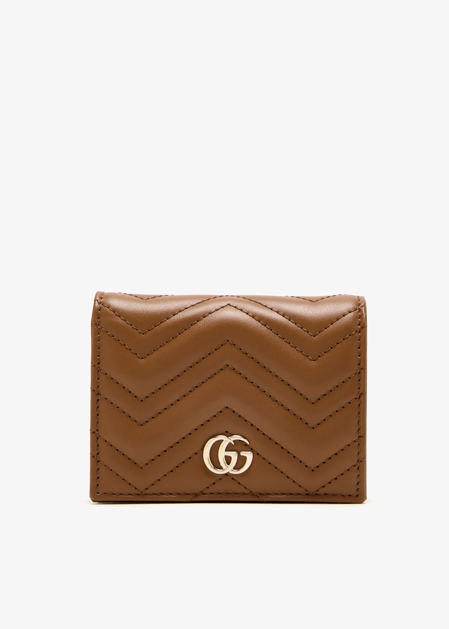 

GG Marmont mini wallet, Brown