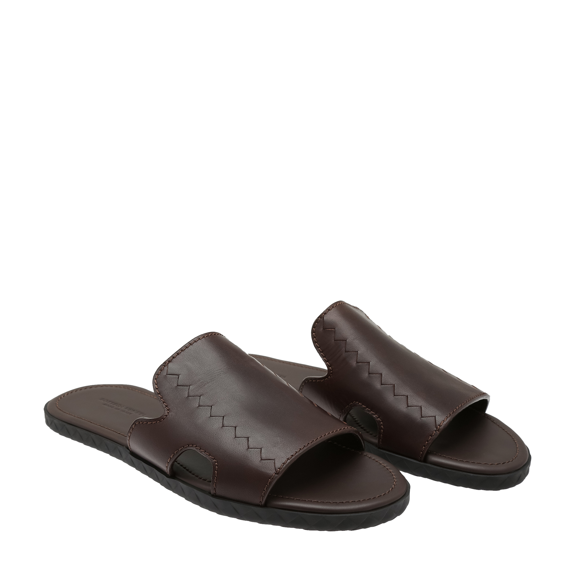 

Plage leather slides, Brown