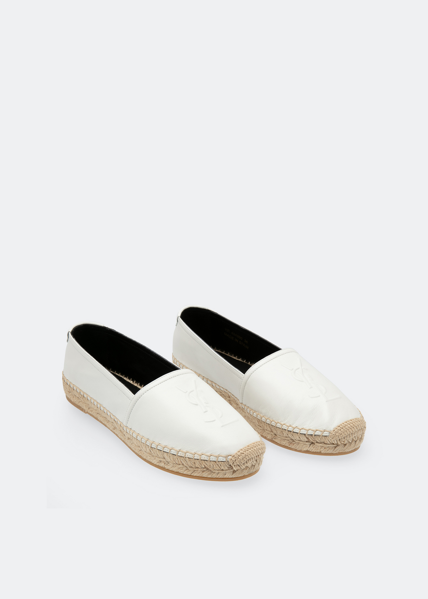 

Monogram leather espadrilles, White