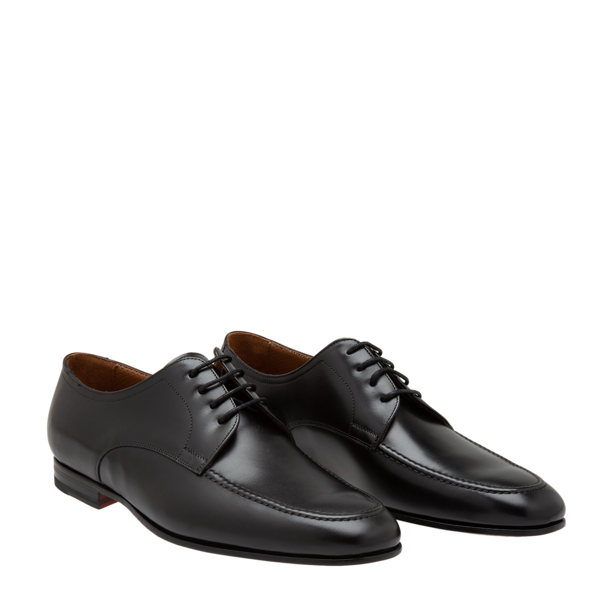 

Leather Derby shoes, Black