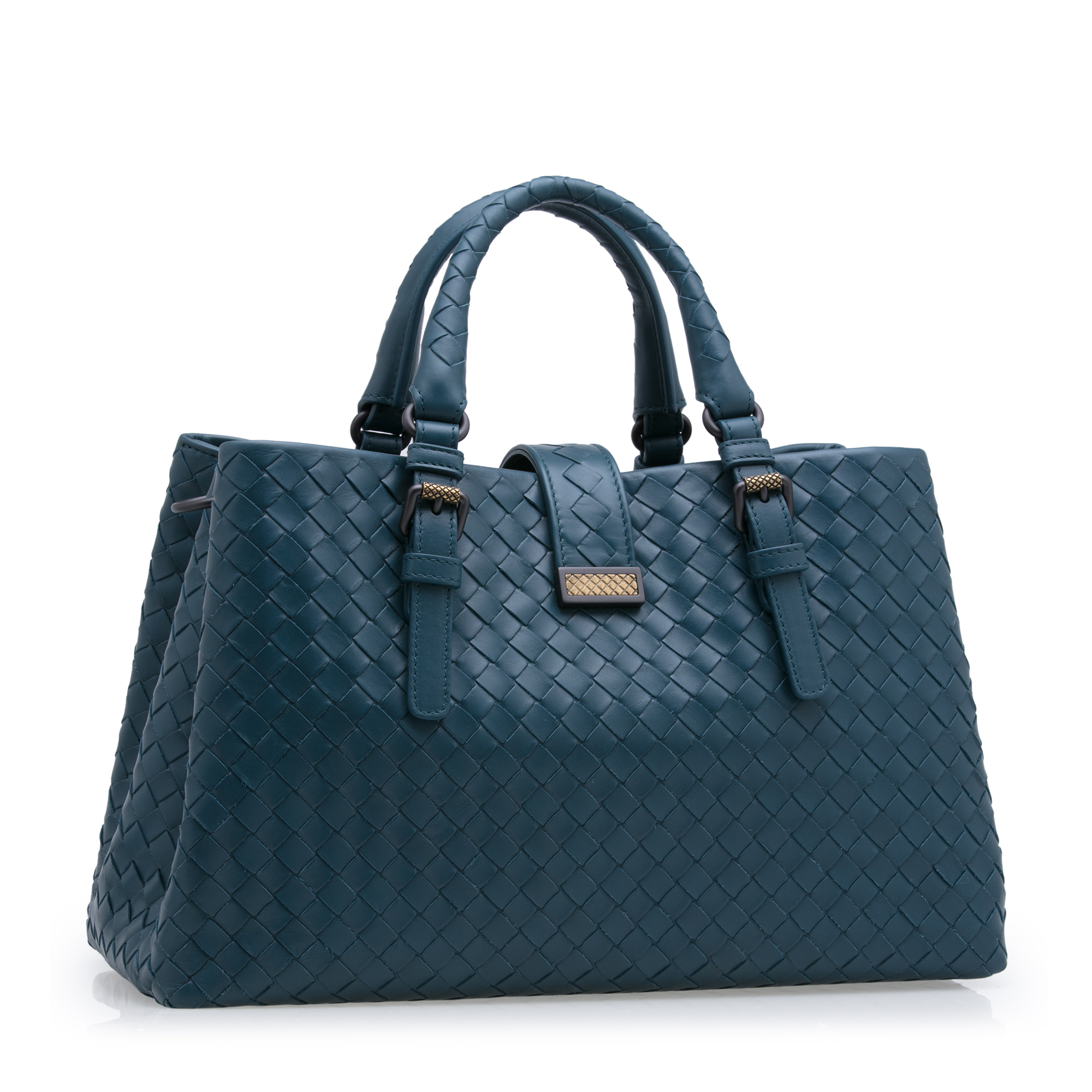 

Small Intrecciato Roma top-handle bag, Blue
