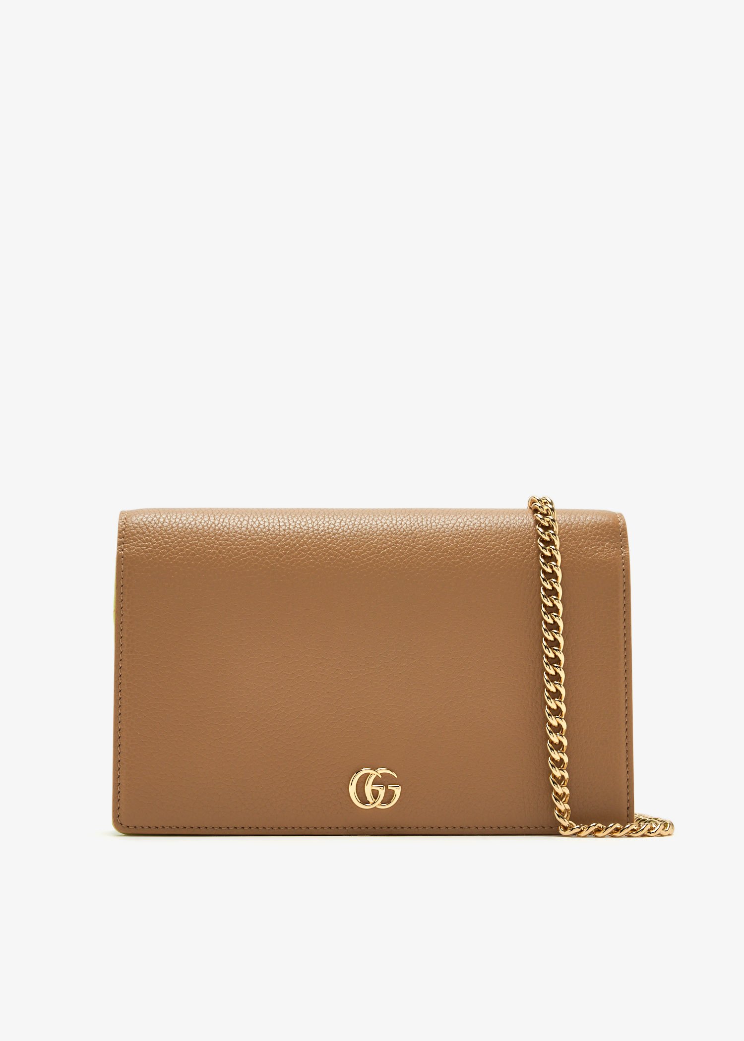 

GG Marmont leather mini chain bag, Brown