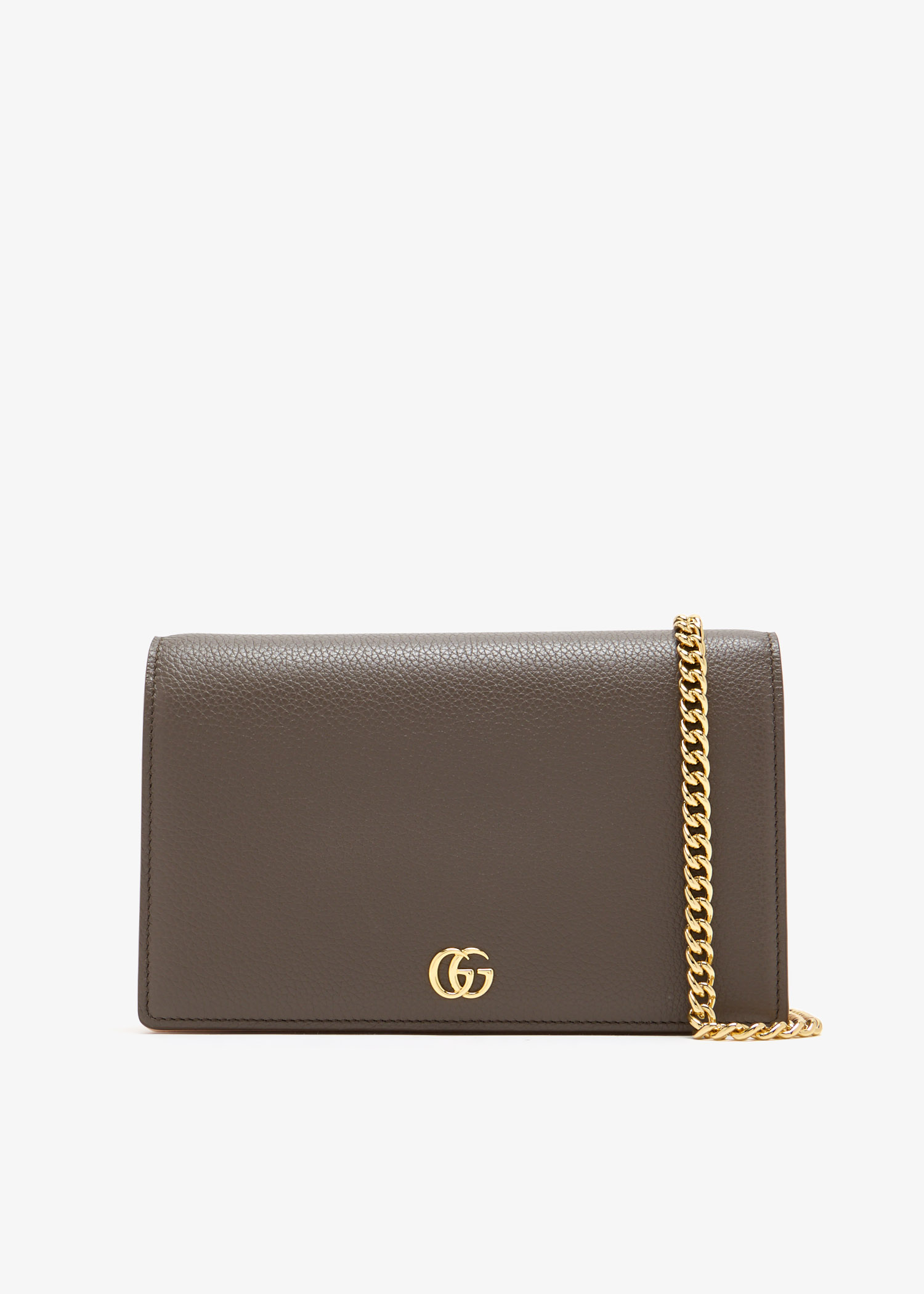 

GG Marmont chain wallet, Taupe