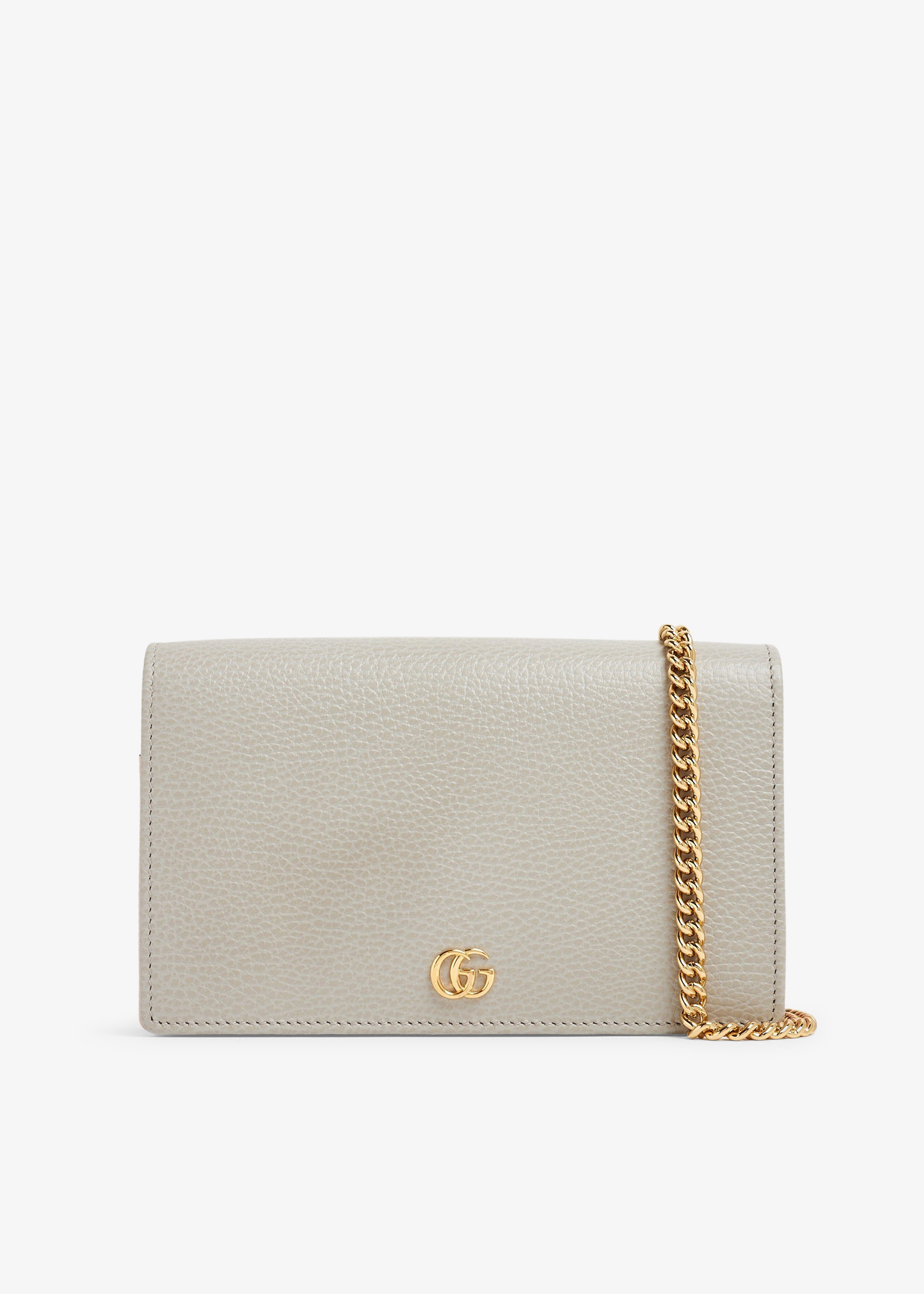 

GG Marmont leather mini chain bag, Grey