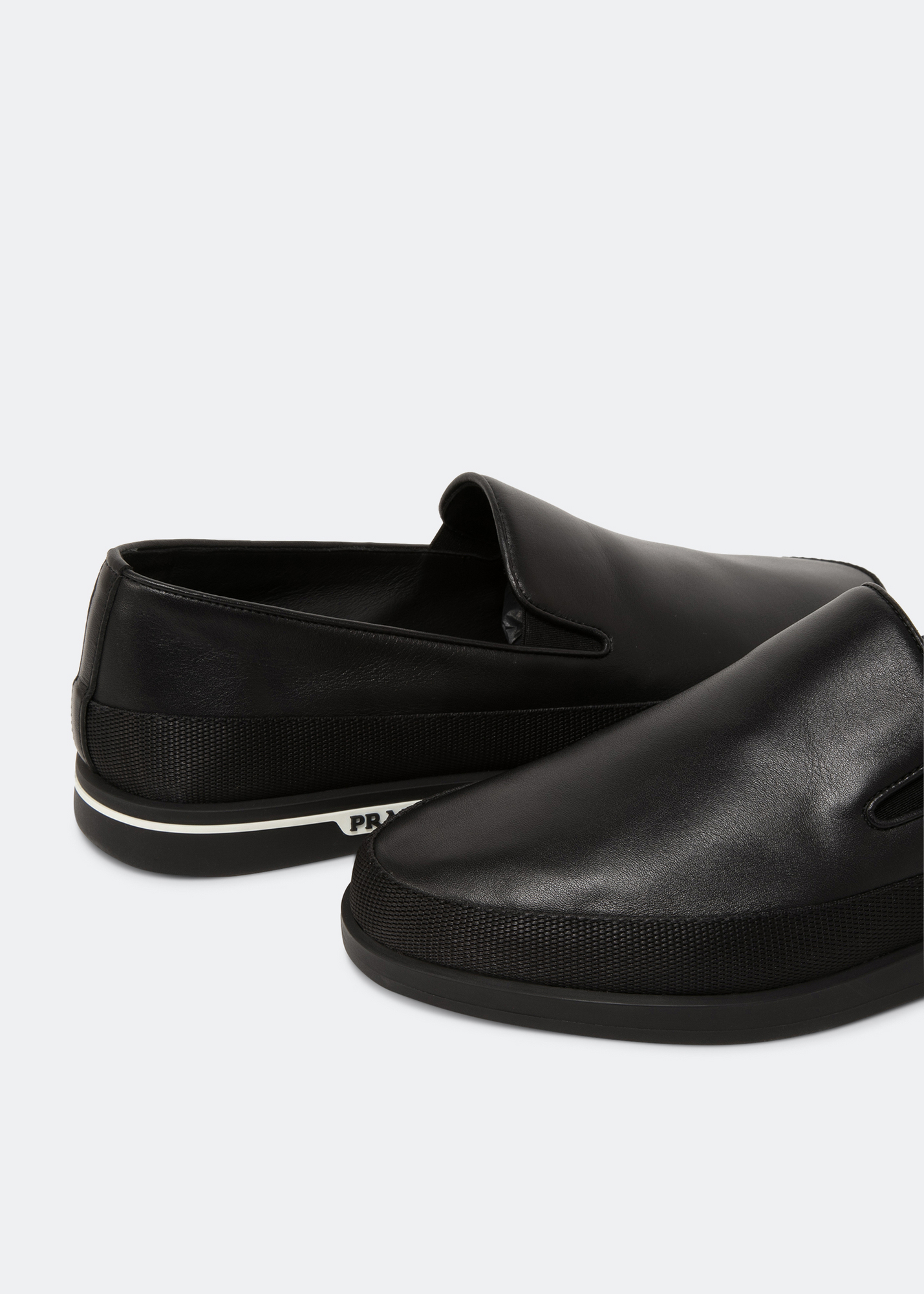 

Saint Tropez leather slip-on sneakers, Black
