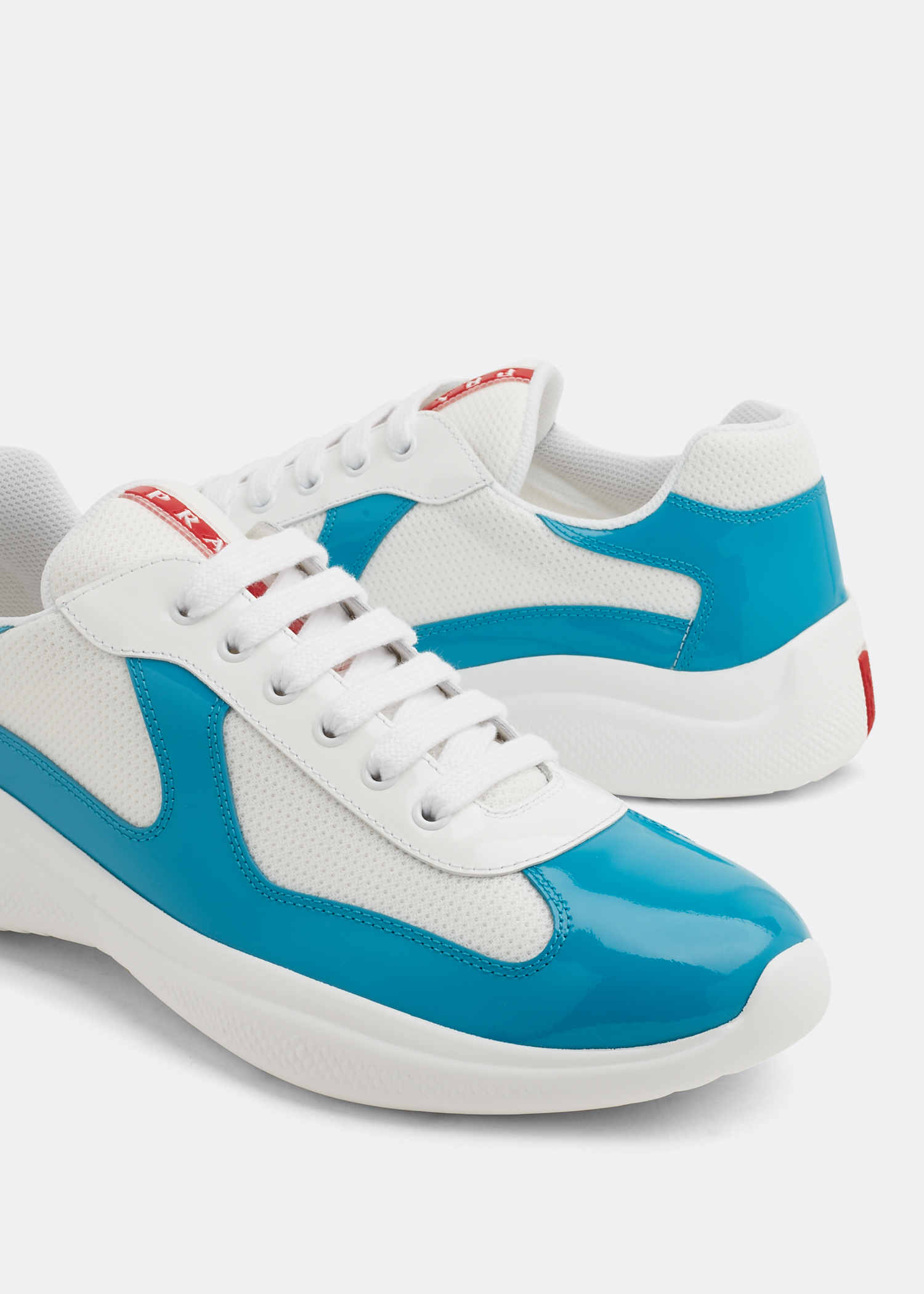 Prada americas cup patent shop leather sneakers
