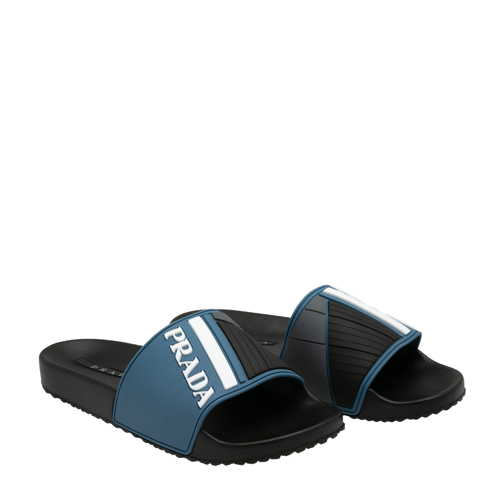 

Logo-embossed rubber pool slides, Blue