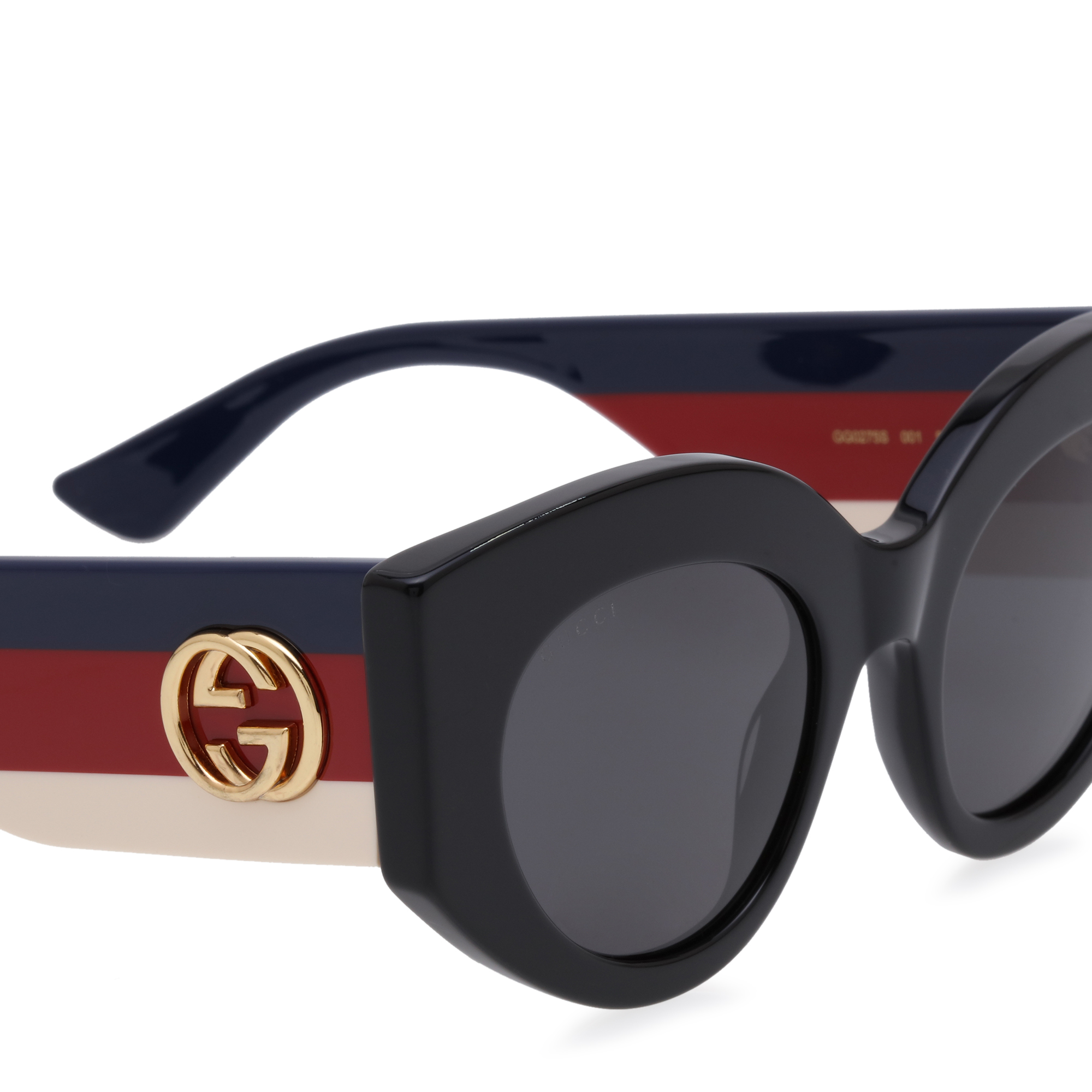 

Oversize cat eye acetate sunglasses, Black