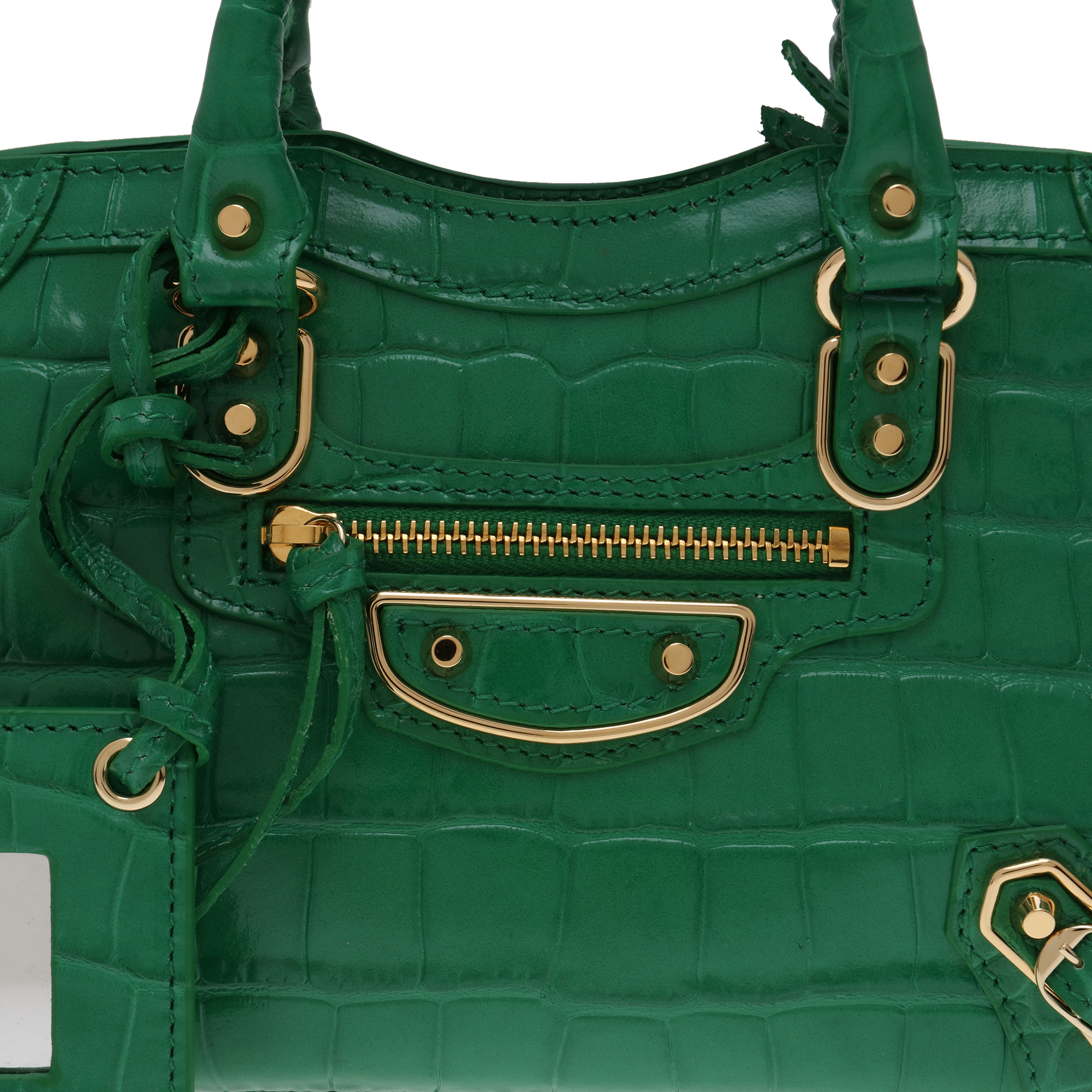 

Metallic Edge Mini City bag, Green