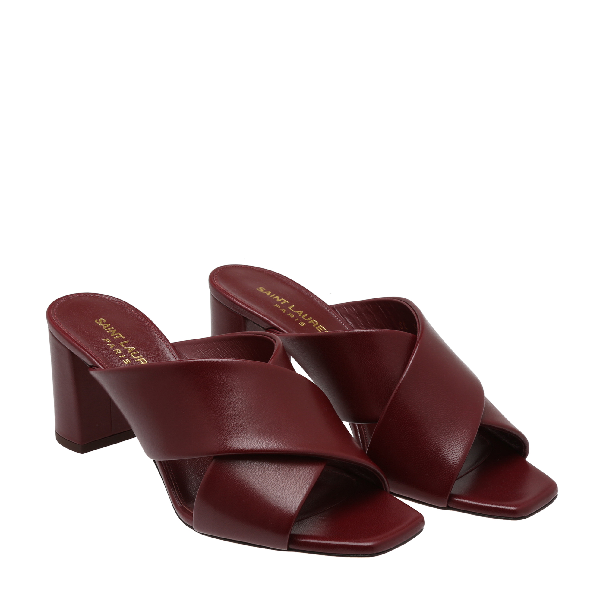 

LouLou patent leather sandals, Burgundy