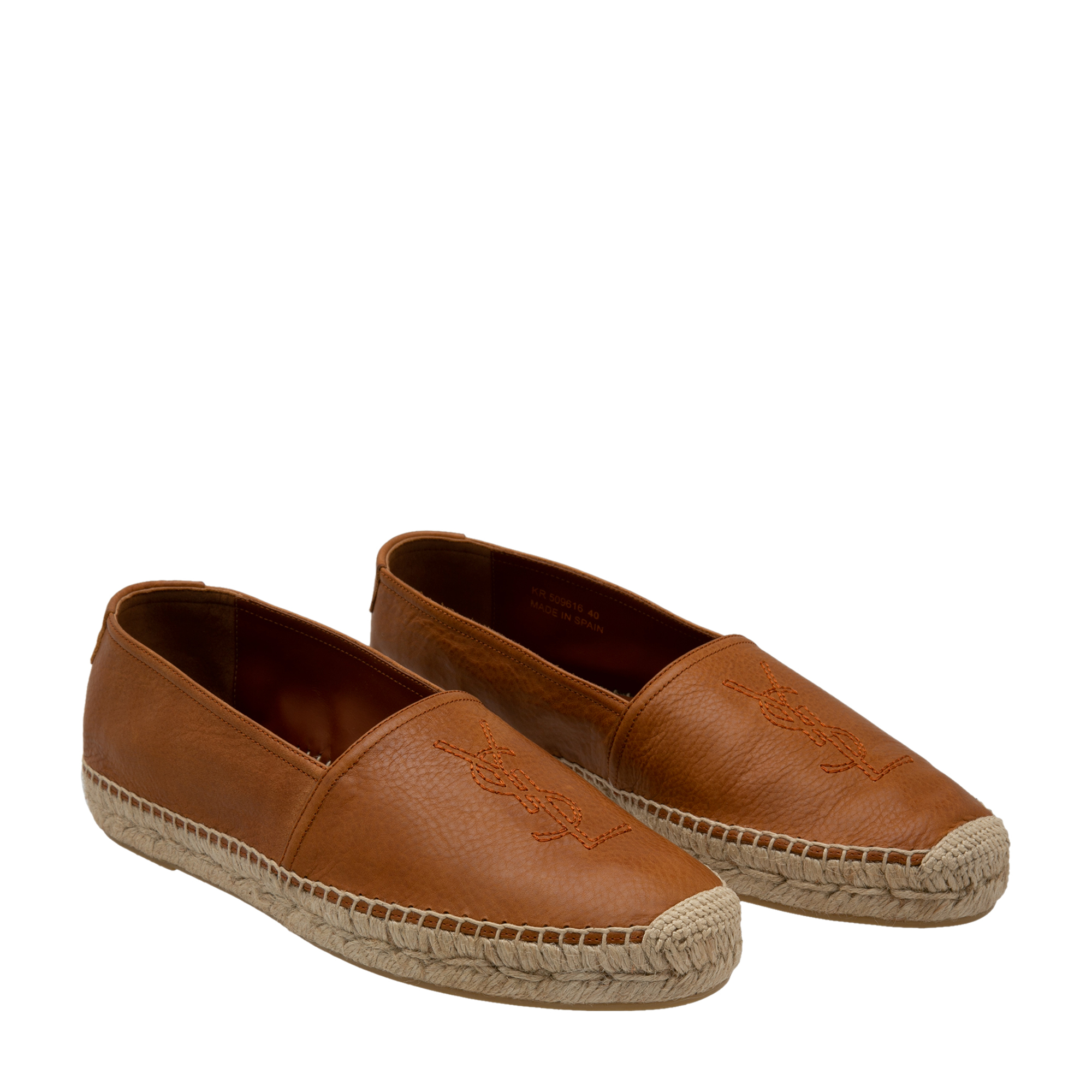 

Monogram leather espadrilles, Brown