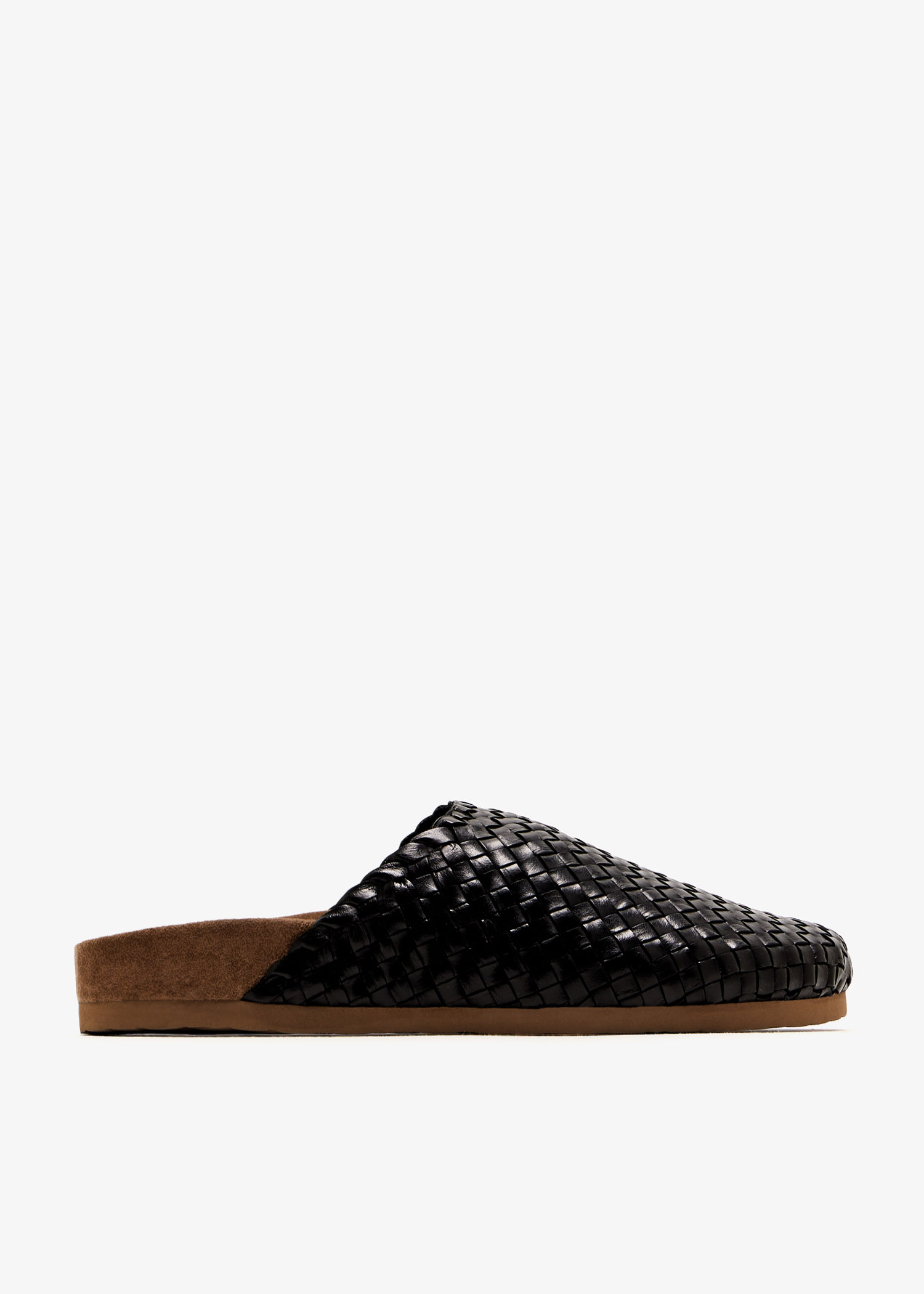 

Woven leather mules, Black