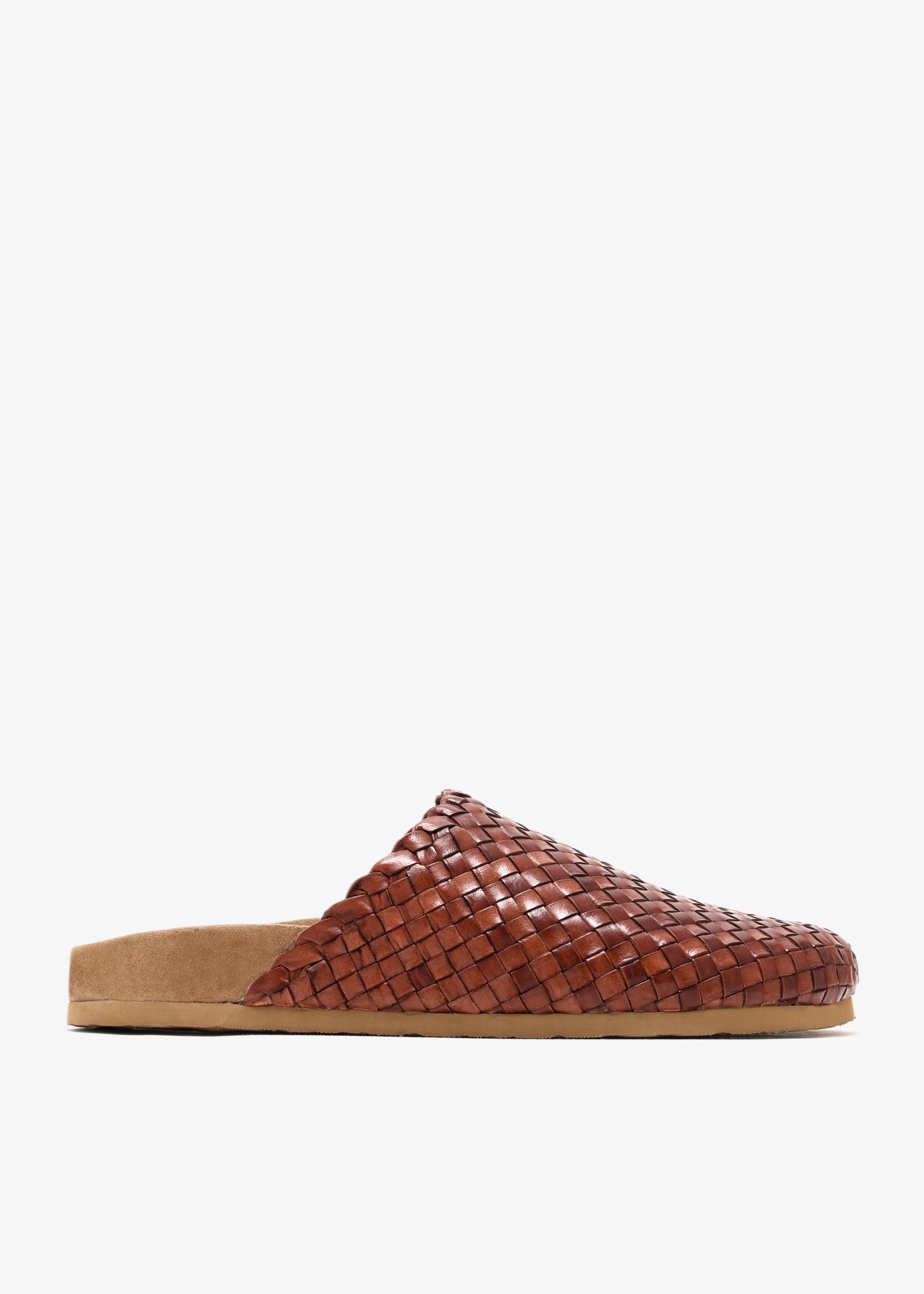 

Woven leather mules, Brown