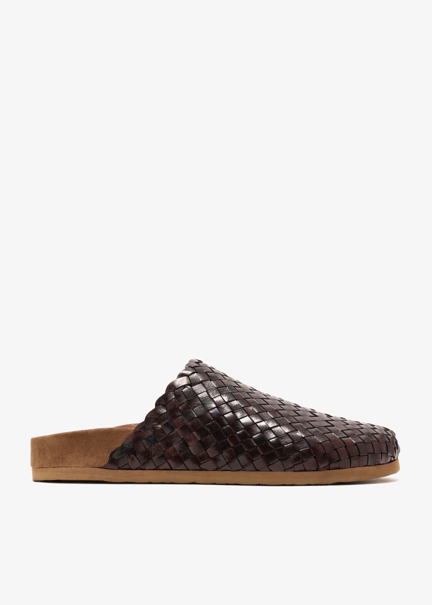 

Woven leather mules, Brown