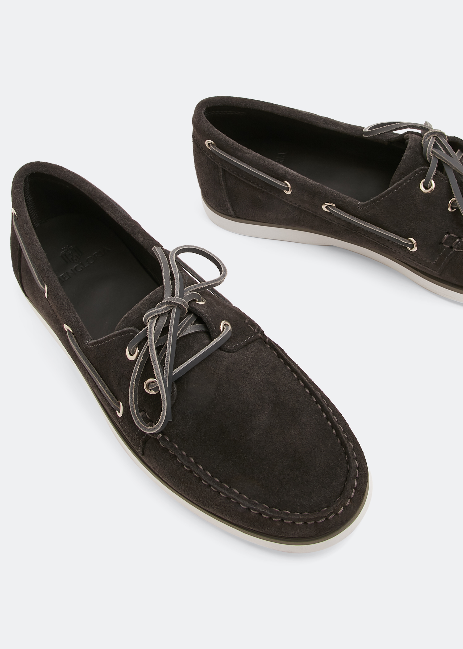 

Dynamic suede boat shoes, Grey