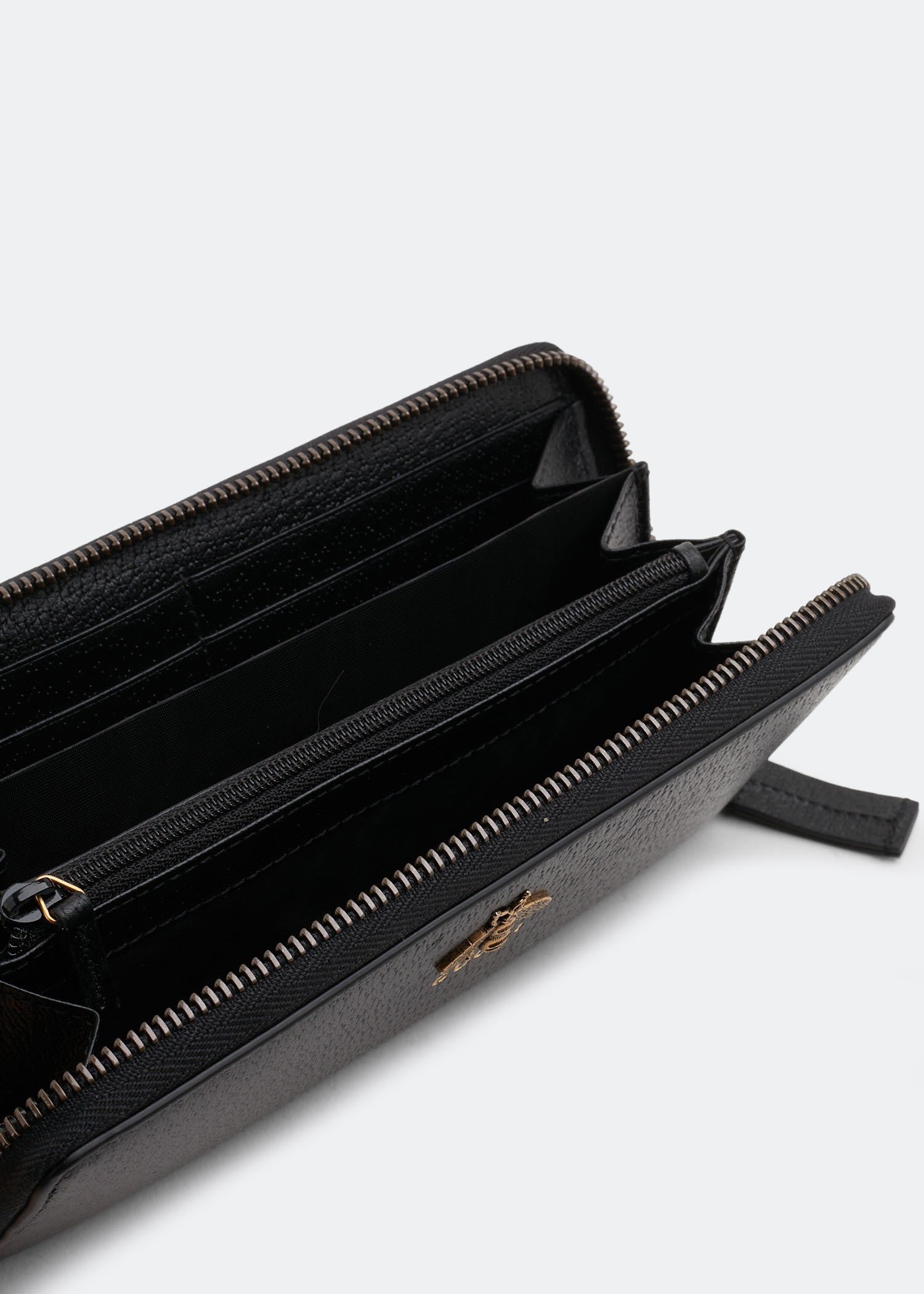 Gucci Animalier leather zip around wallet for Men - Black in