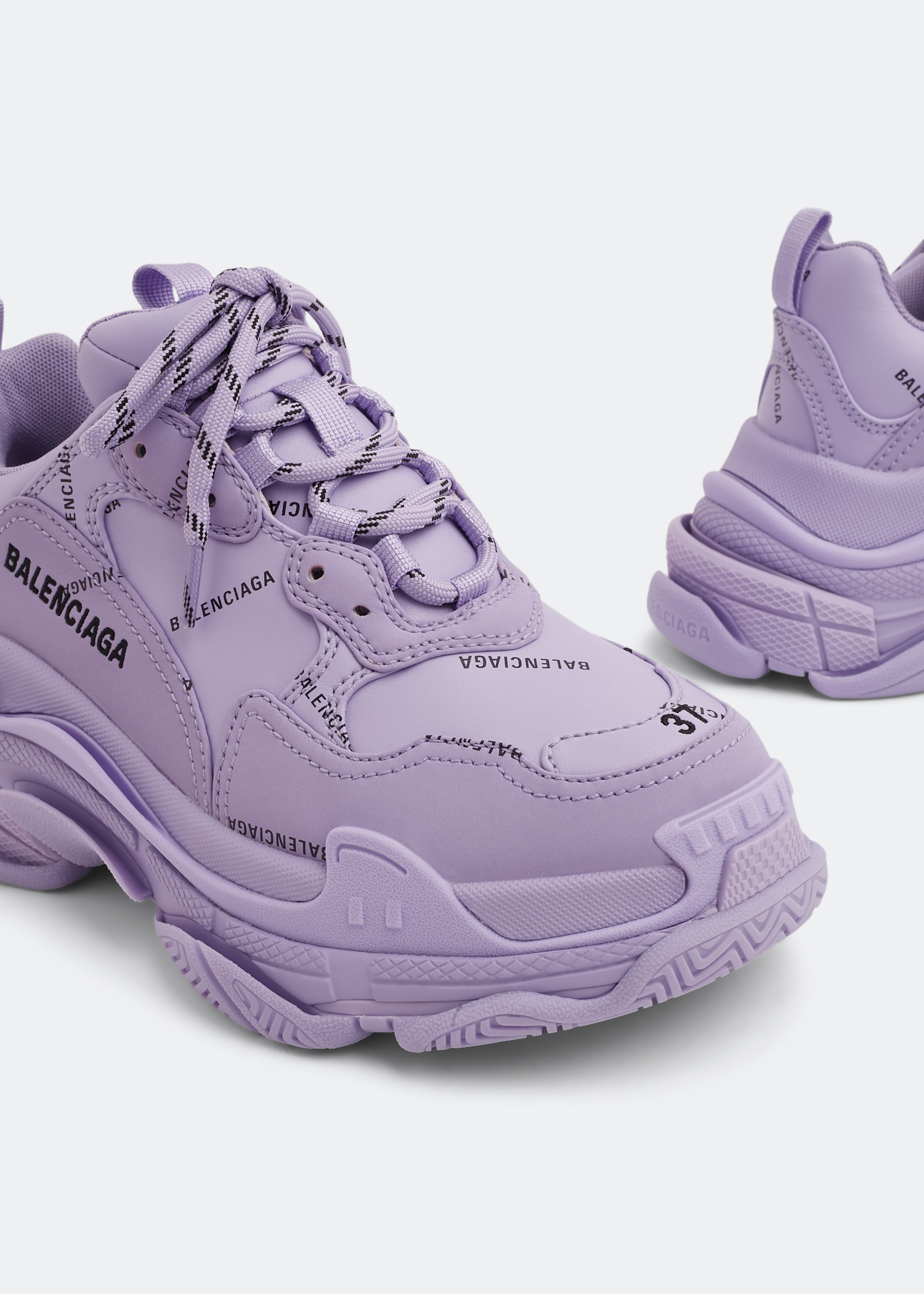 

Triple S all-over logo sneakers, Purple
