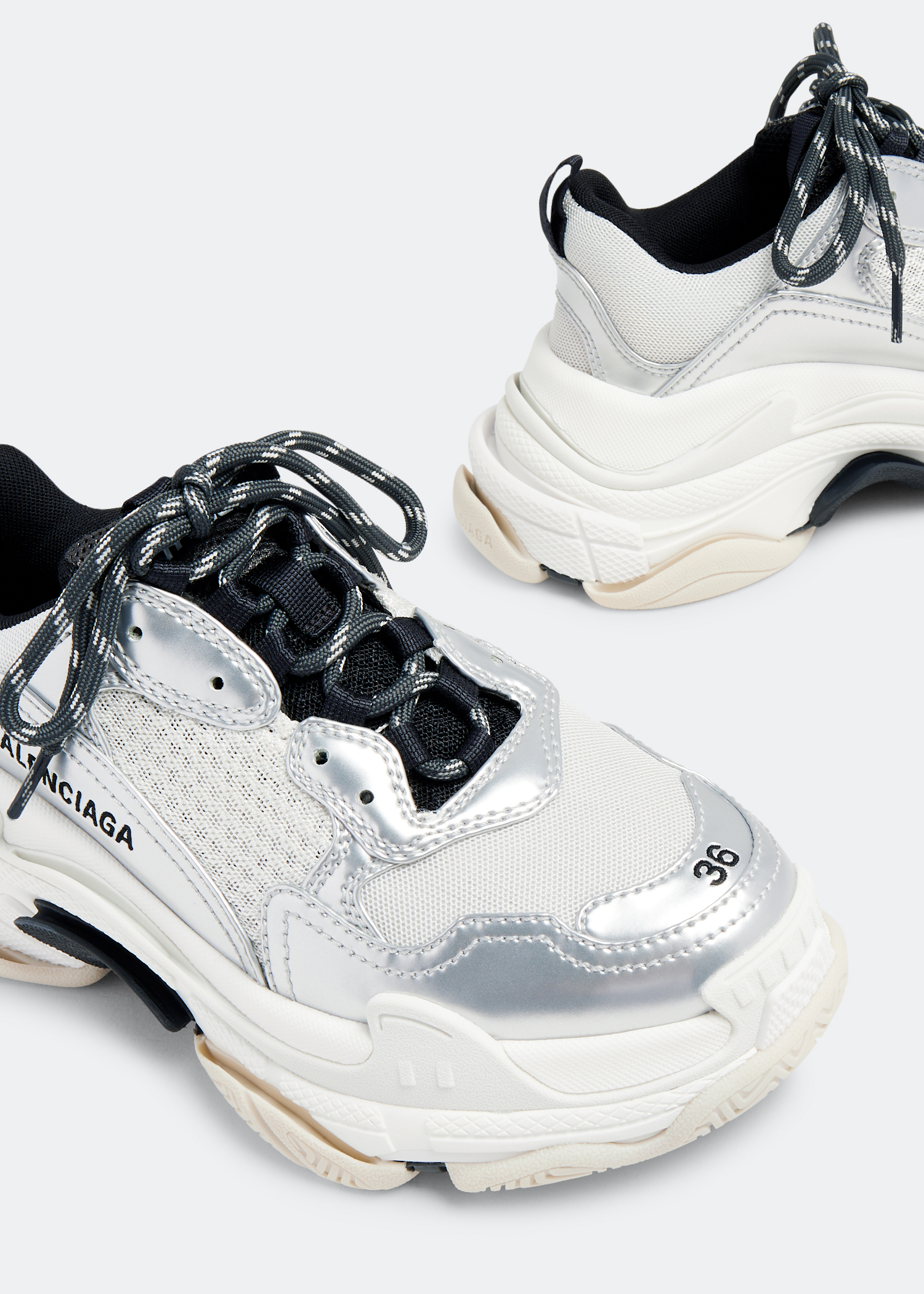 Balenciaga Triple S sneakers for Women - Silver in UAE | Level Shoes