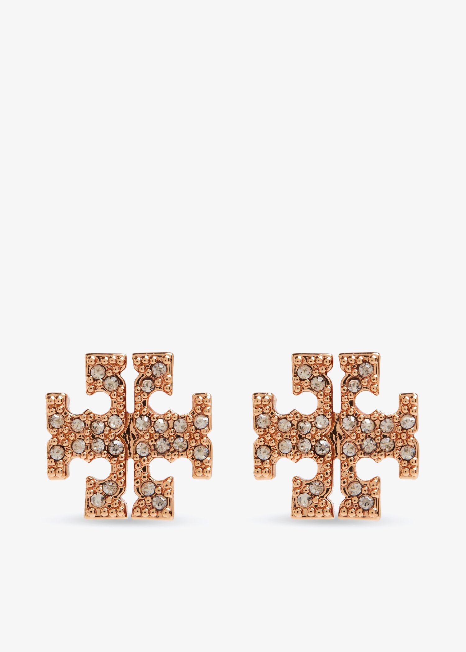 

Kira pavé stud earrings, Gold