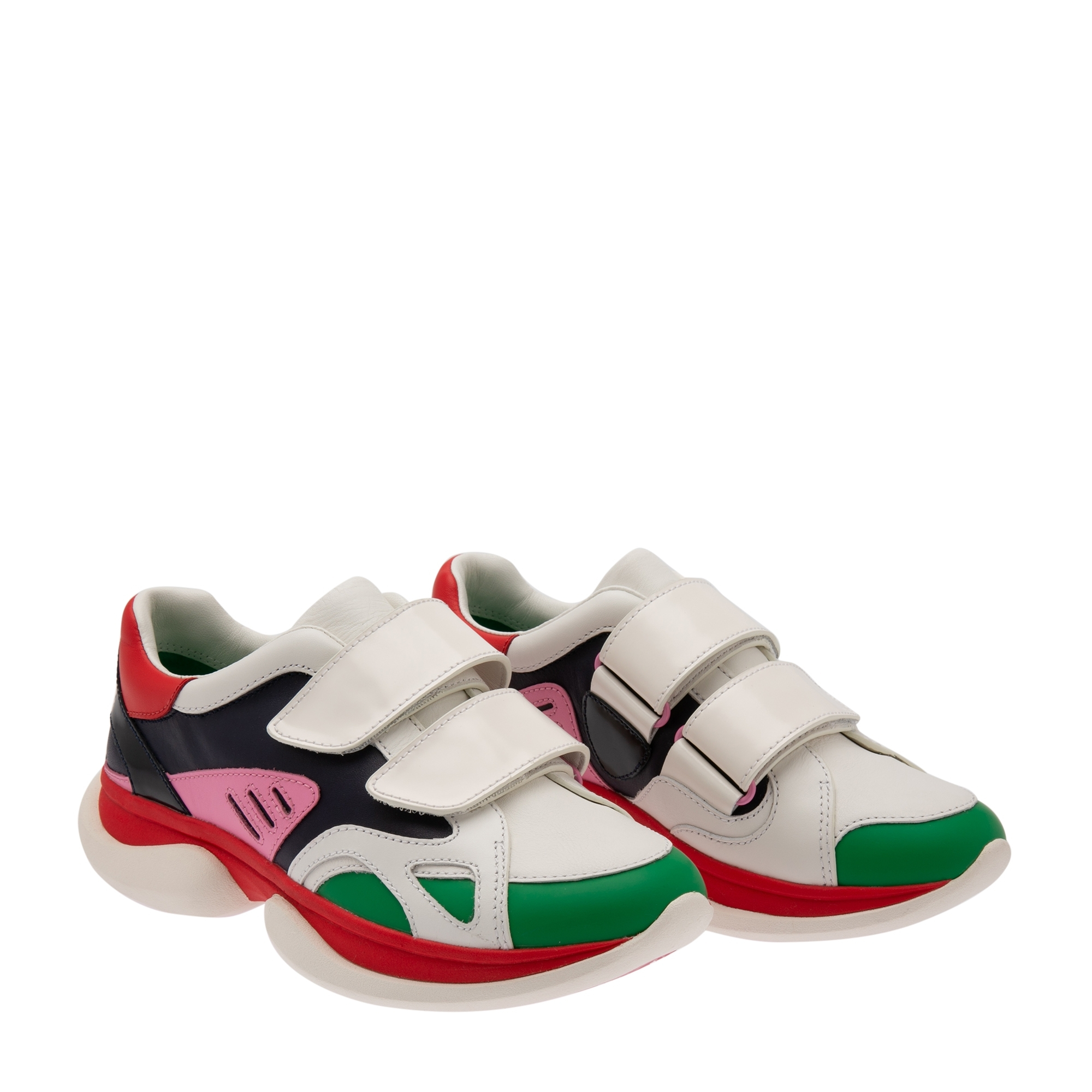 

Bubble double-strap sneakers, White