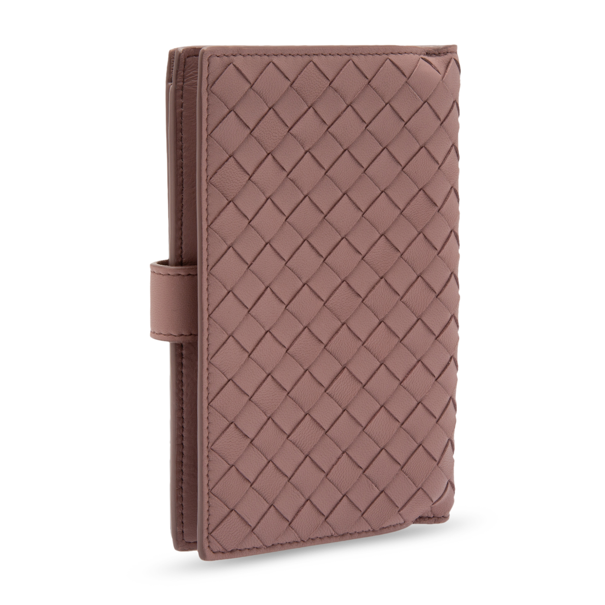 

Intrecciato French wallet, Blue