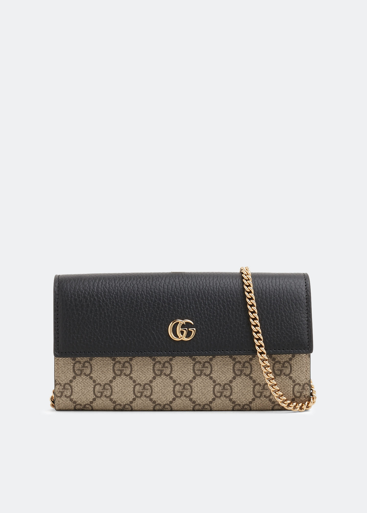 

GG Marmont chain wallet, Black