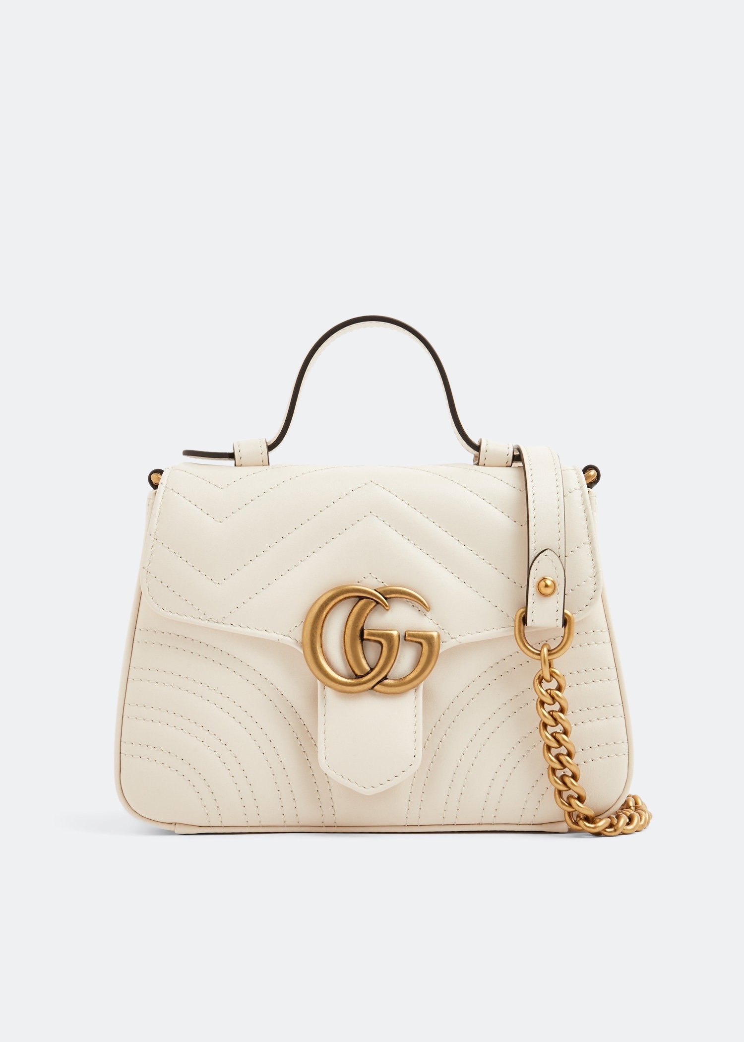 Gucci marmont mini top handle white outlet