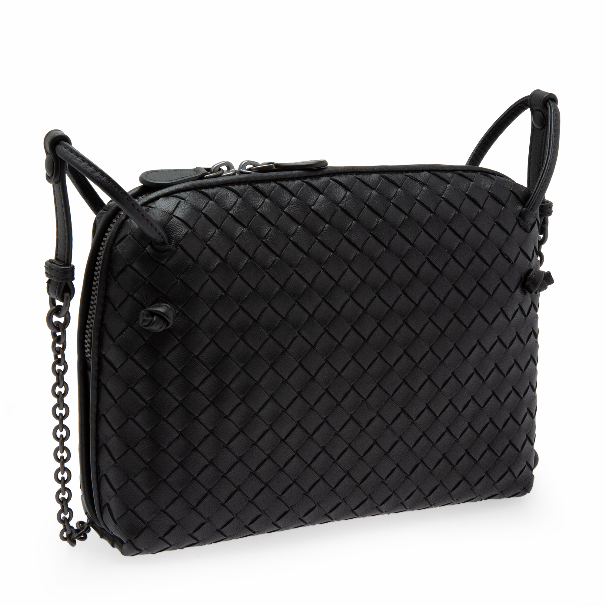 

Nodini Intrecciato cross-body bag, Black