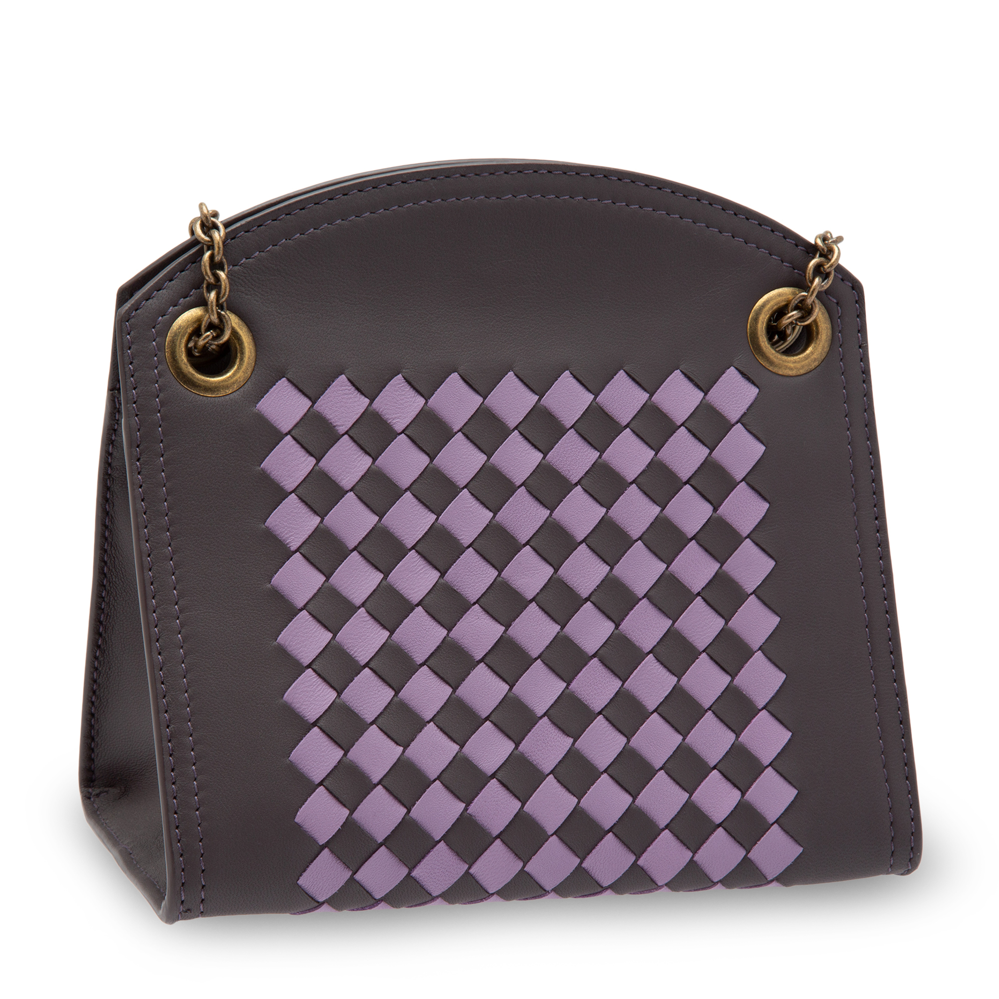 

Intrecciato checker chain wallet, Multi-coloured