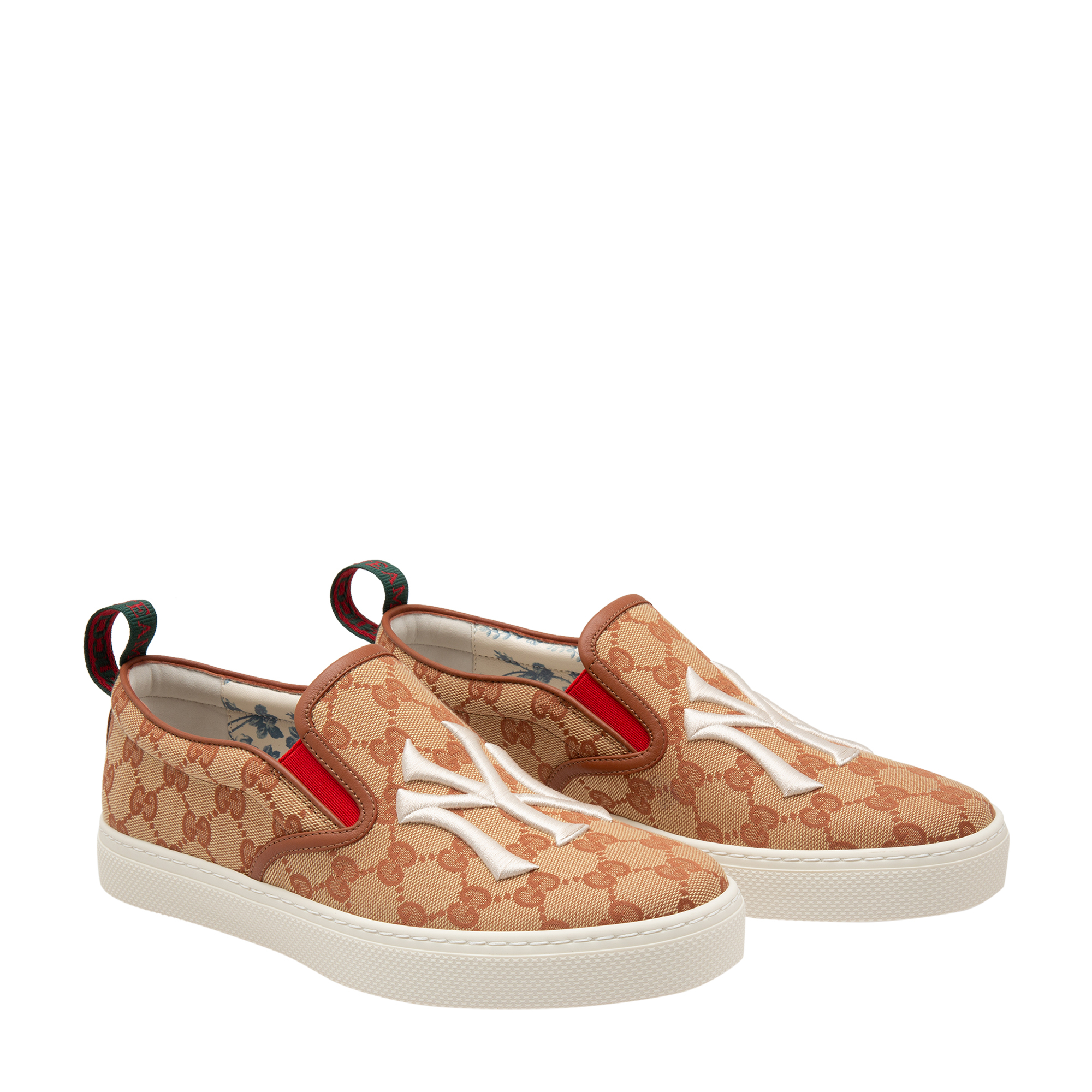 

NY Yankees slip-on sneakers, Brown