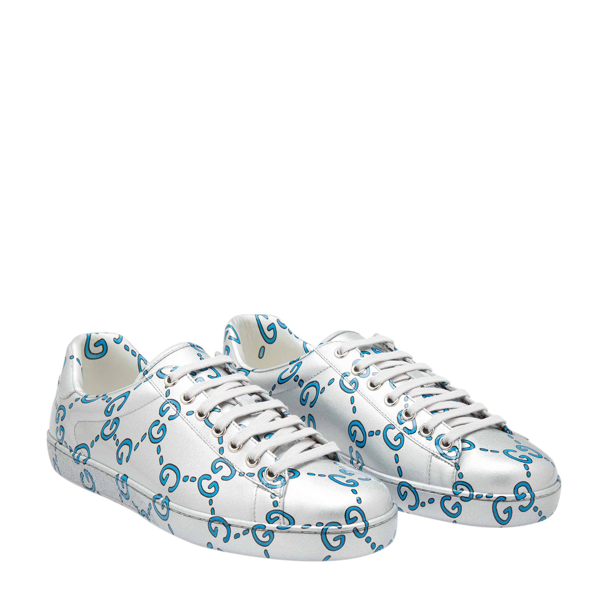 

Ace GG coated leather sneakers, Silver