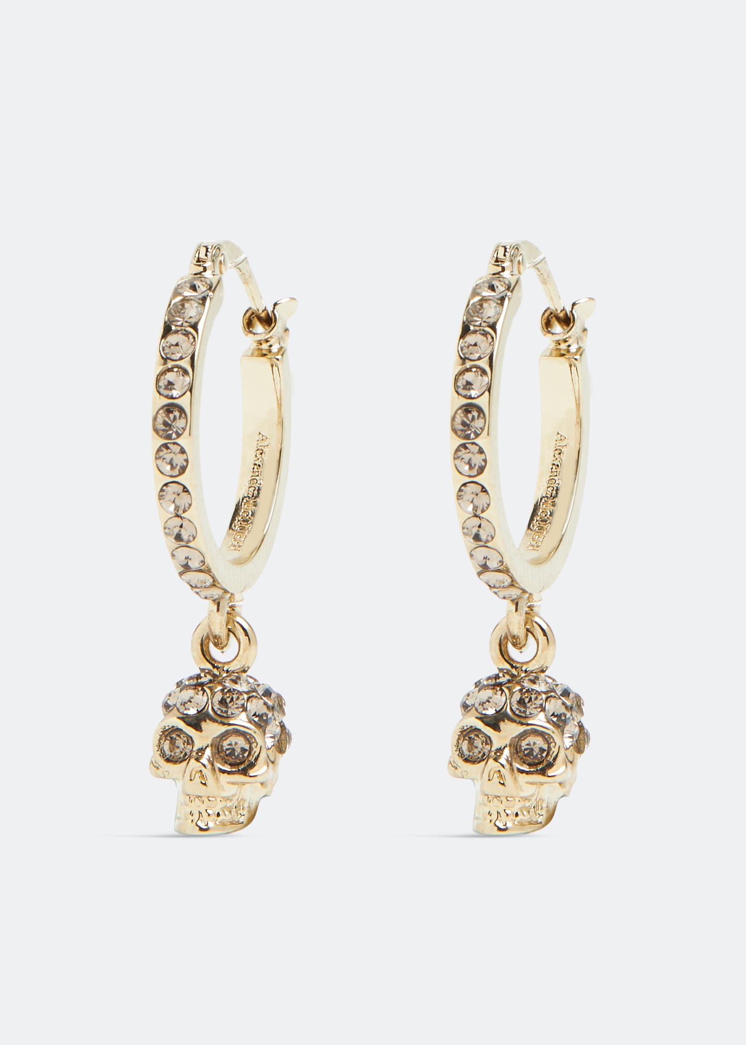 

Skull mini hoop earrings, Gold