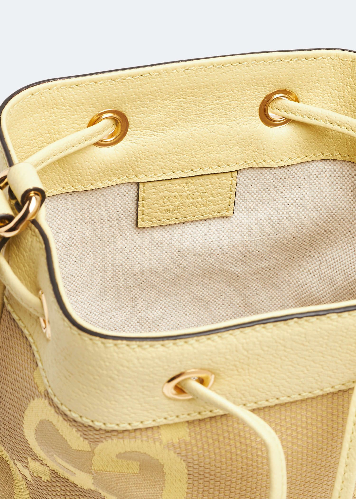 Gucci bucket bag yellow clearance